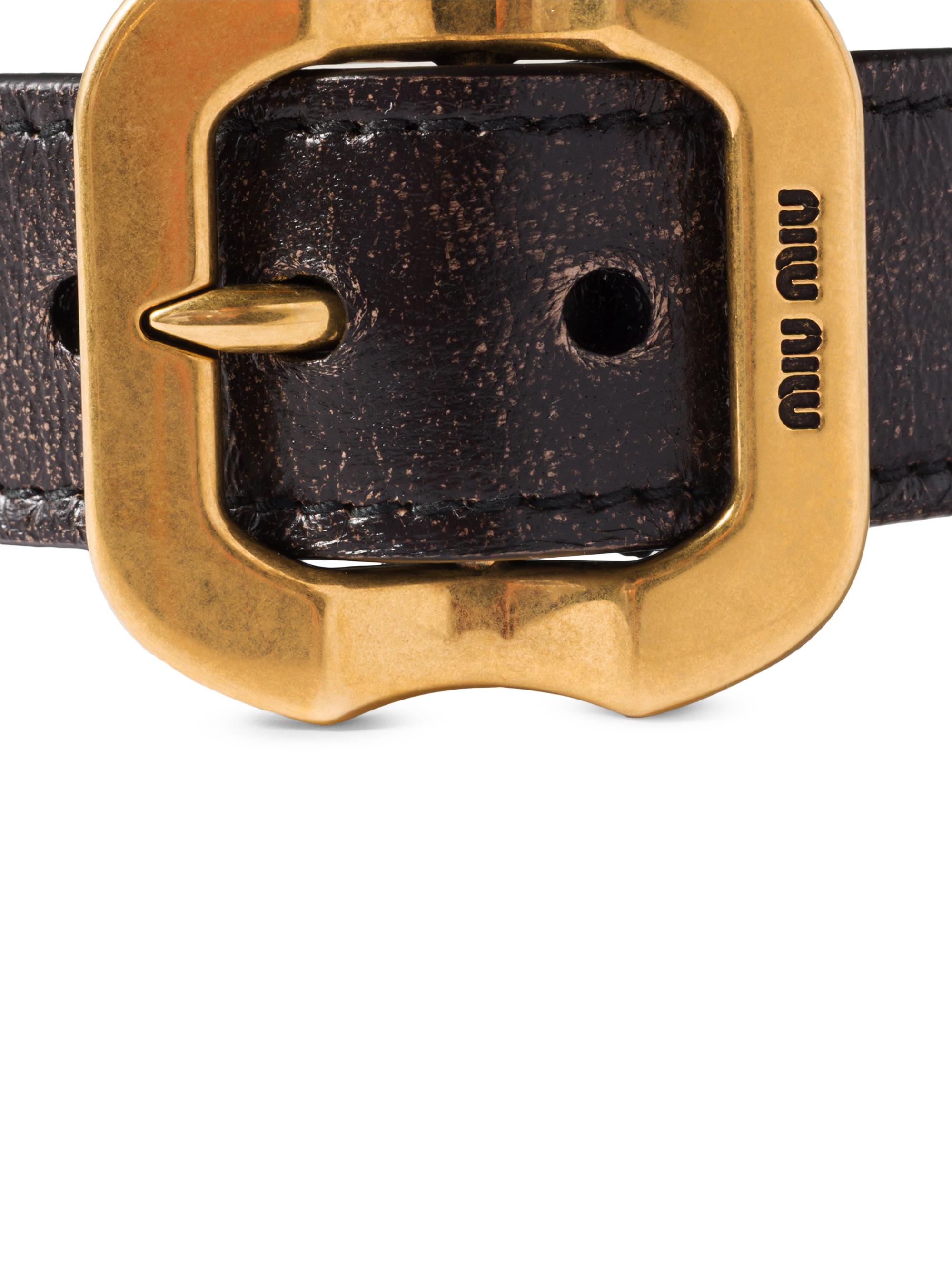 Miu Miu Nappa Leather Bracelet with Buckle | Saks Fifth Avenue
