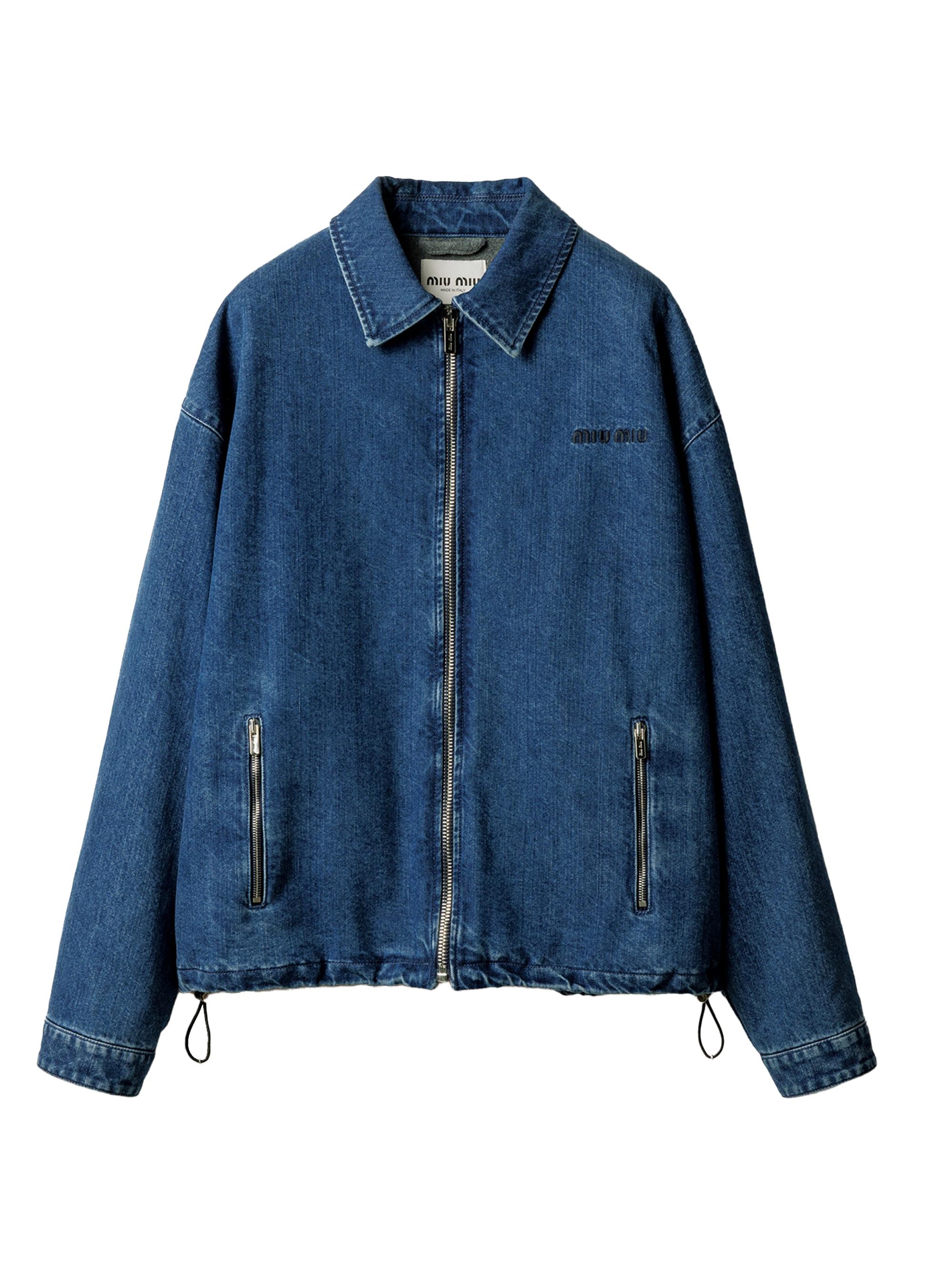 miumiuジャケット Miu Miu Padded Denim Blouson Jacket | Saks Fifth Avenue
