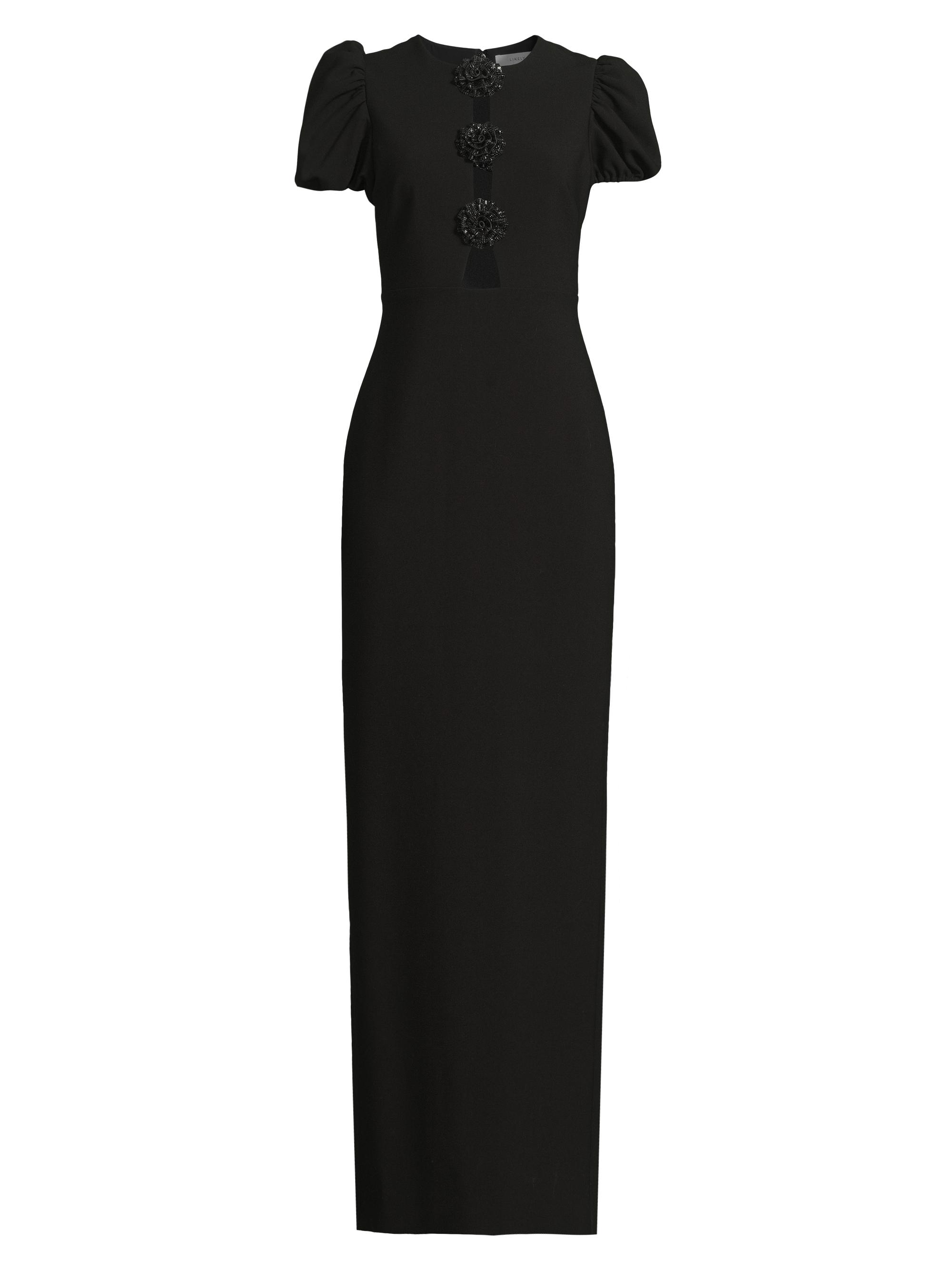 Likely Women's Drop 11 Griffen Crystal-Embellished Rosette Gown - Black