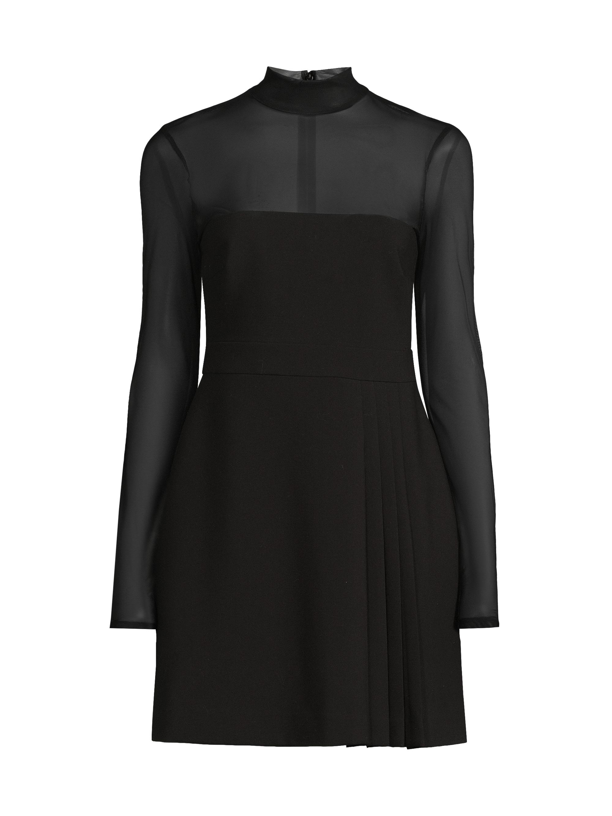 Self-Portrait Long-Sleeve Crystal Minidress | Saks Fifth Avenue