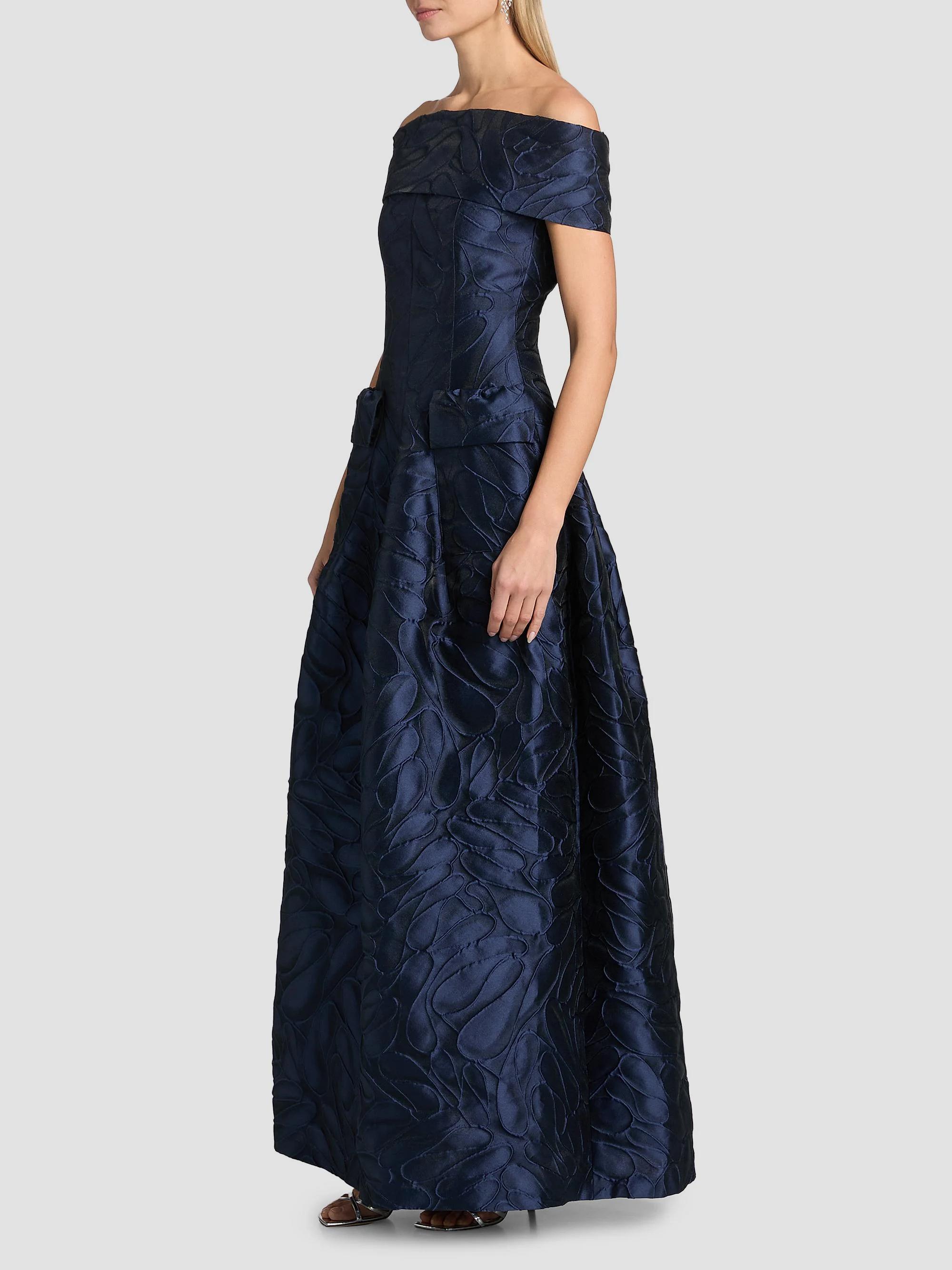 Robe Talbot Runhof Bleu Royal Dos Nu (Off The Shoulder) - Taille 8 - NEUVE Avec Étiquette