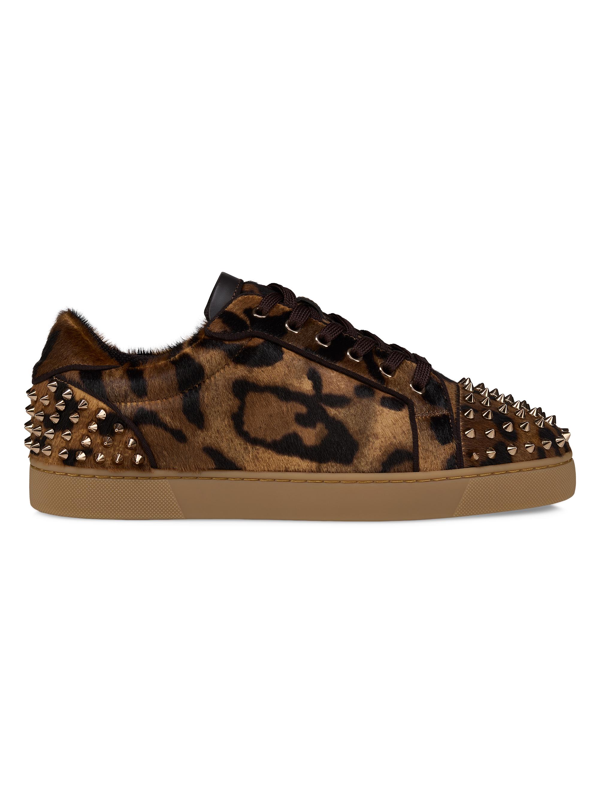Christian Louboutin Men's Seavaste 2 Leather Sneakers - Brown