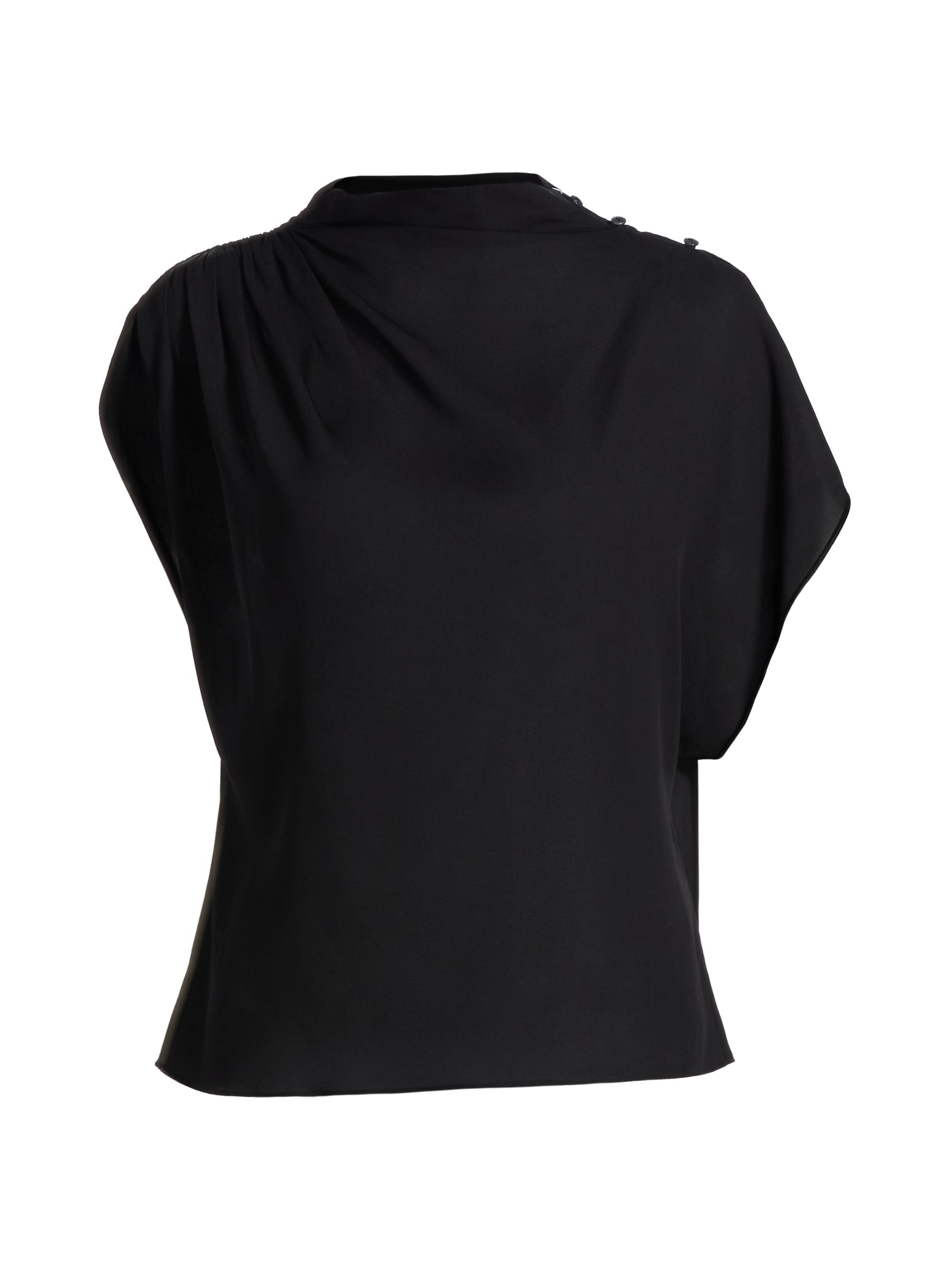 TWP Women's Wish You Would Draped Stretch Silk Crêpe Top - After Dark
