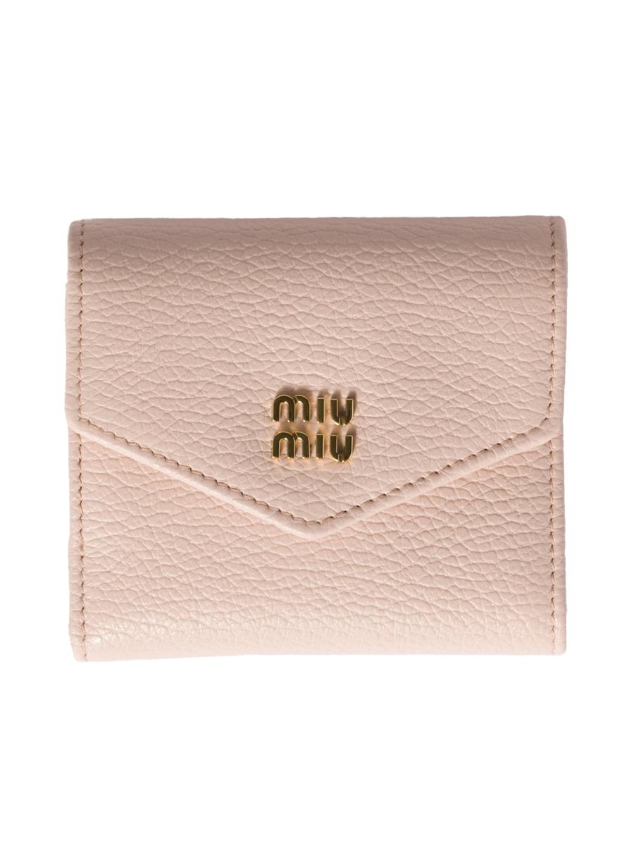 小物 miu miu compact leather wallet Miu Miu Small Leather Wallet | Saks Fifth Avenue