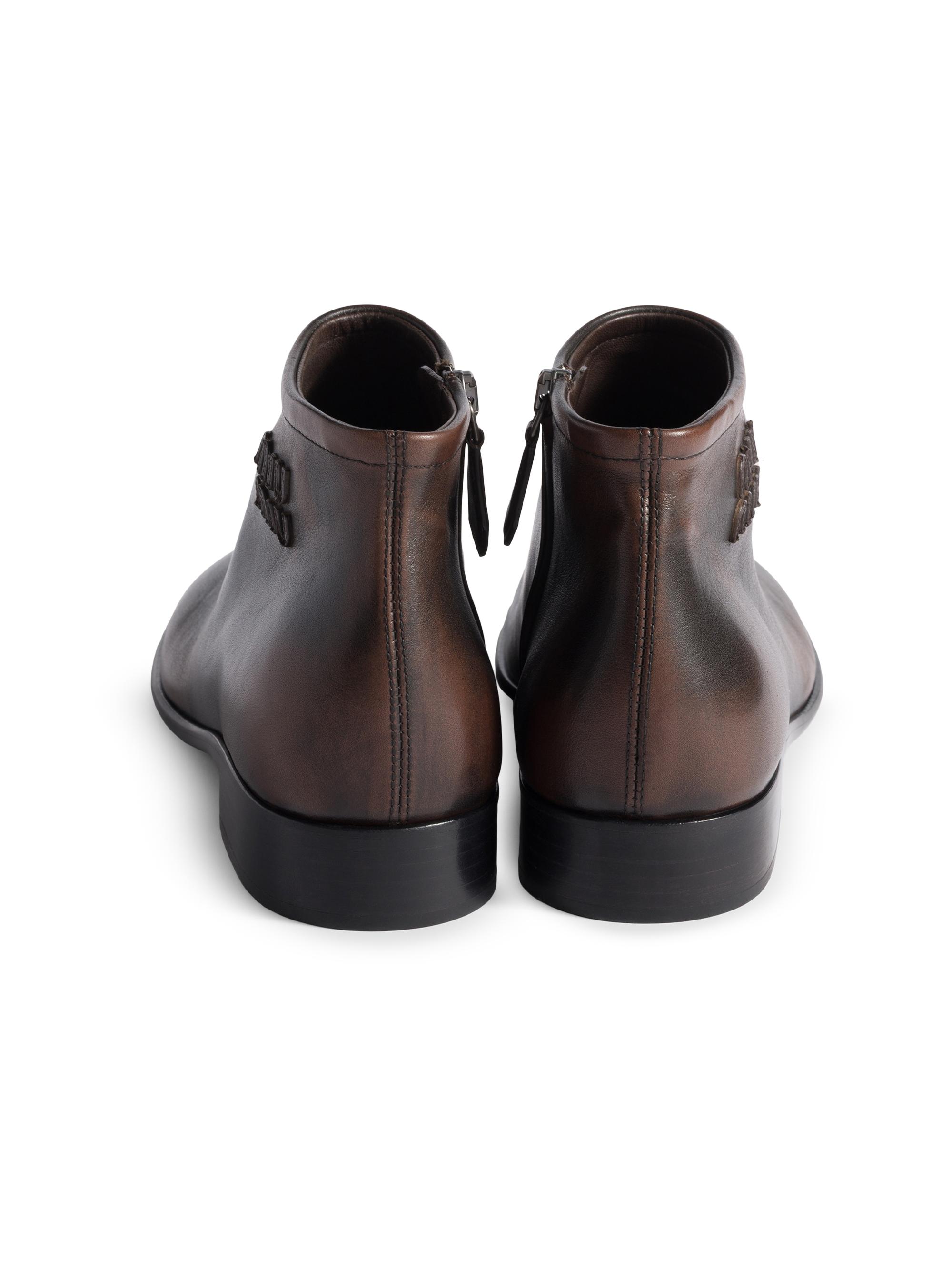 Miu Miu Fumé Leather Booties | Saks Fifth Avenue
