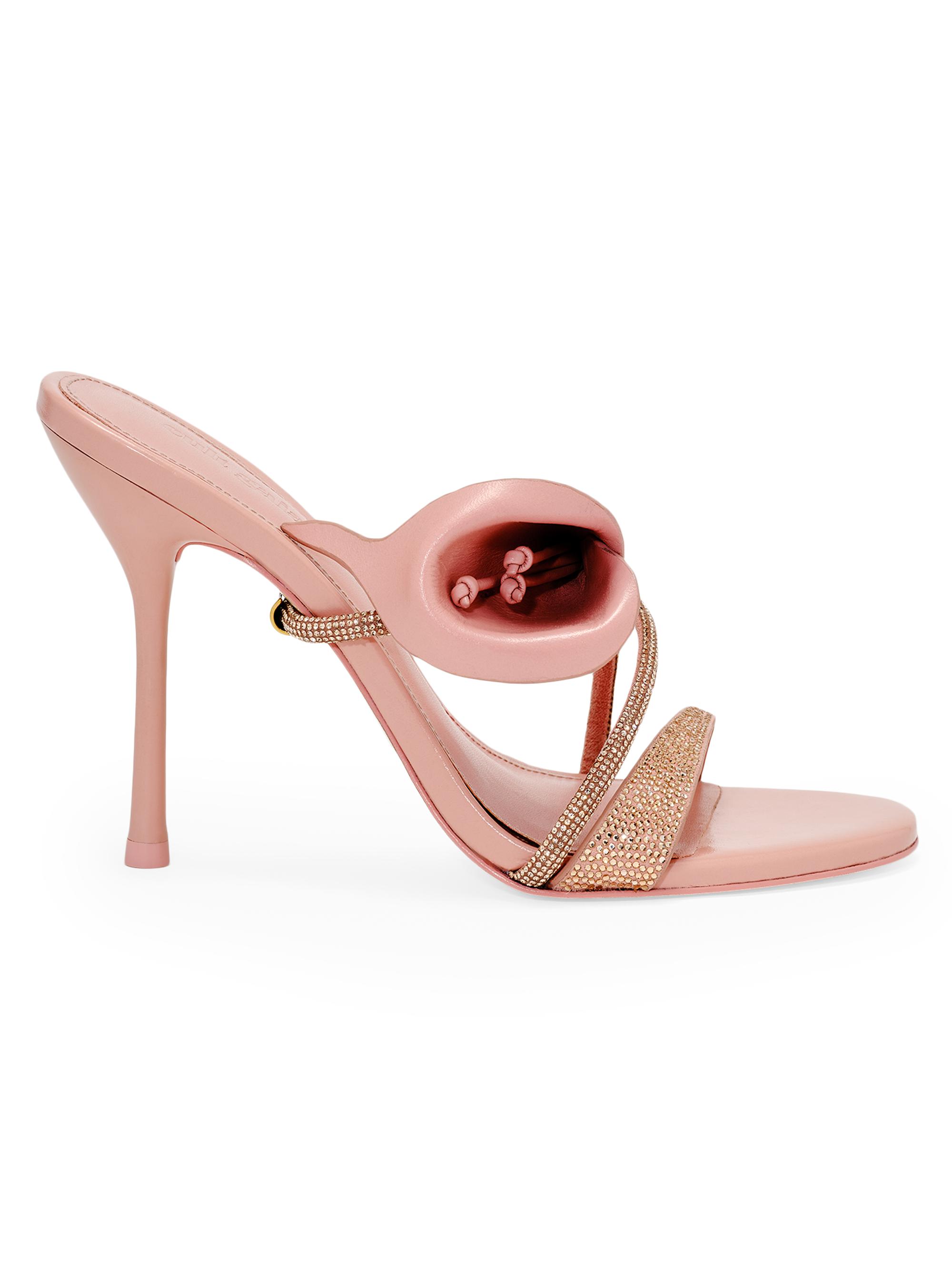 Cult Gaia Women's Camilla Crystal-Embellished Leather Sandals - Petal
