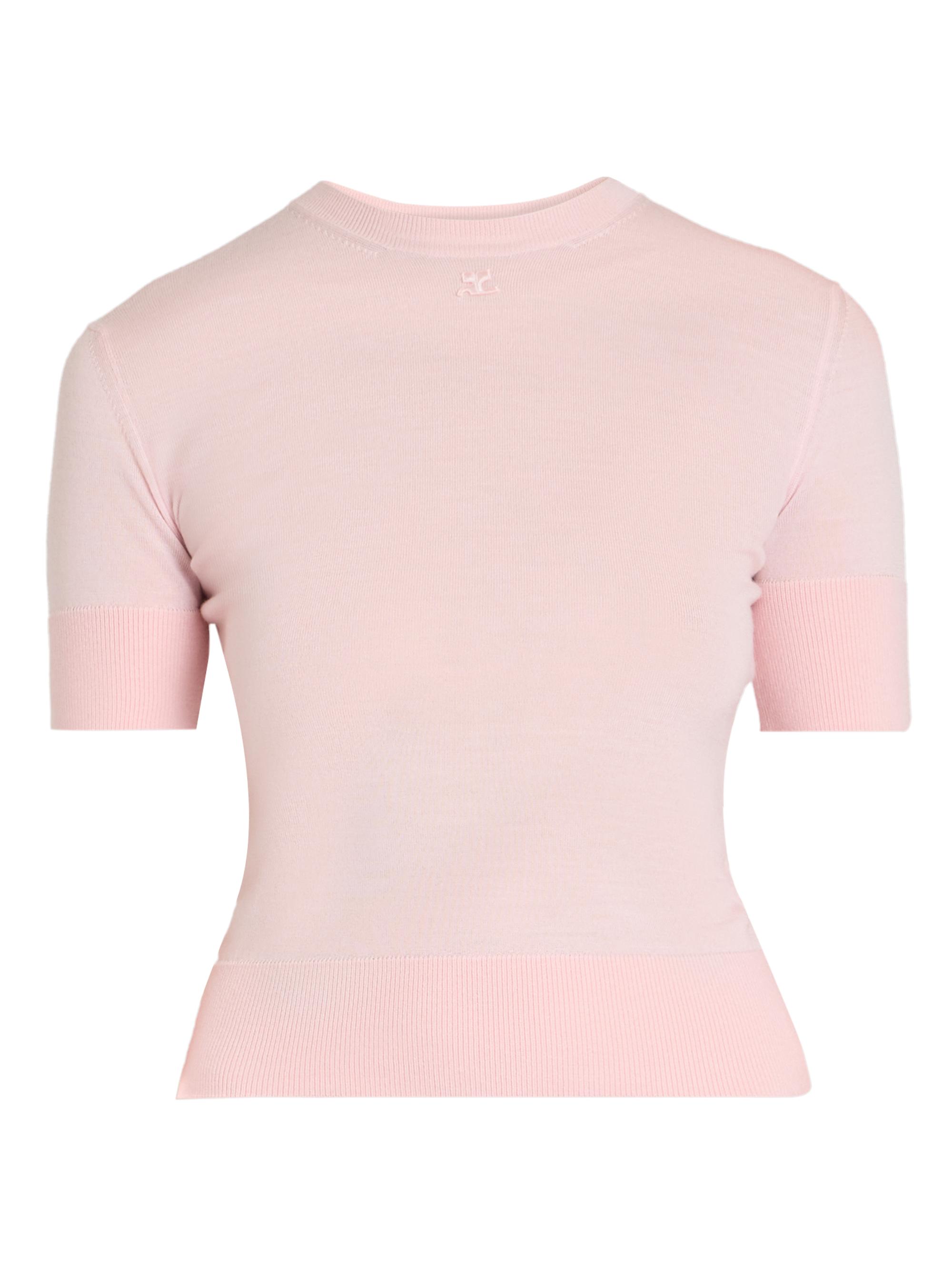 Courreges Women's Merino Wool Top - Light Pink