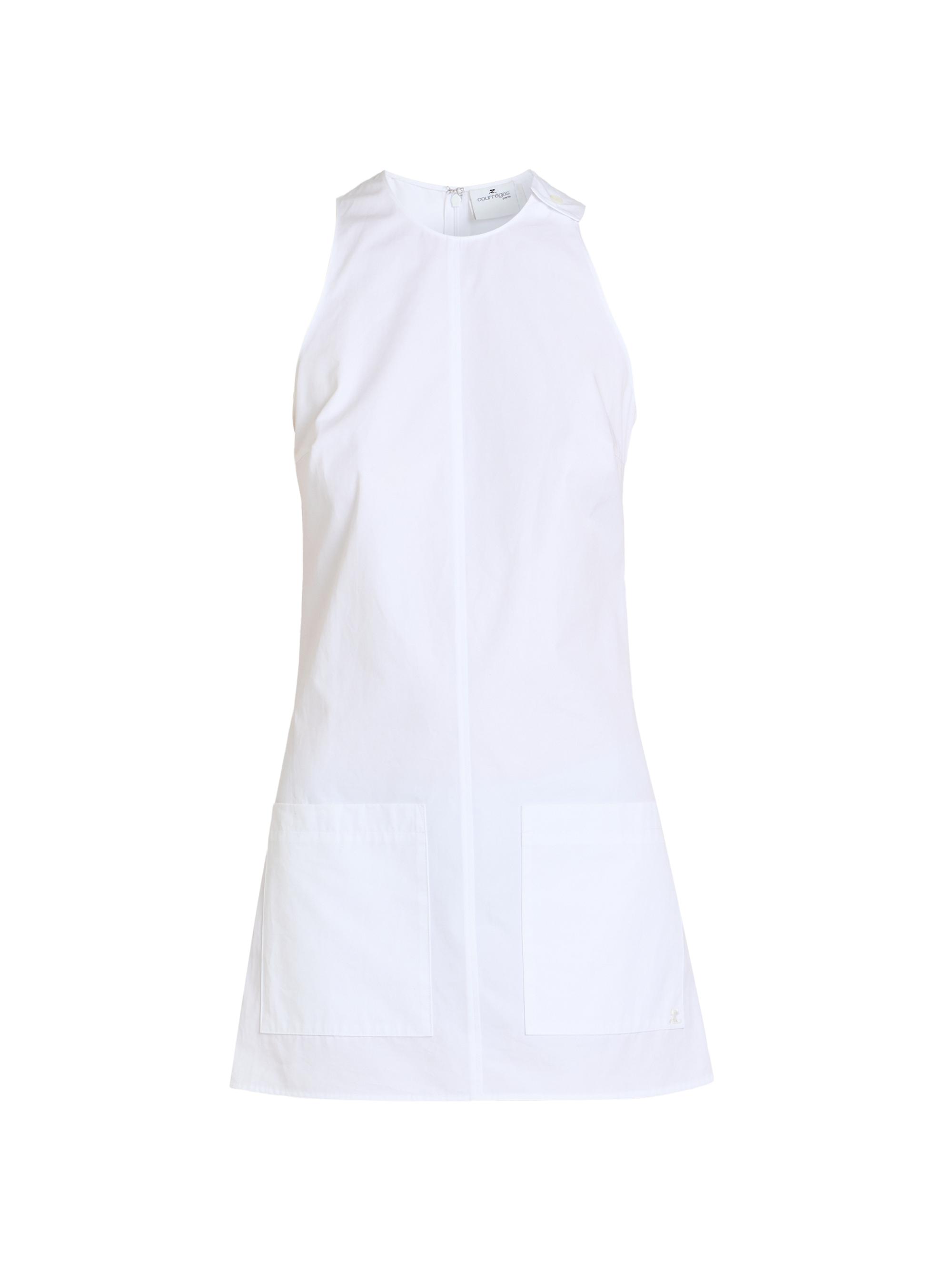 Courreges Women's Heritage Cotton Poplin Minidress - Blanc