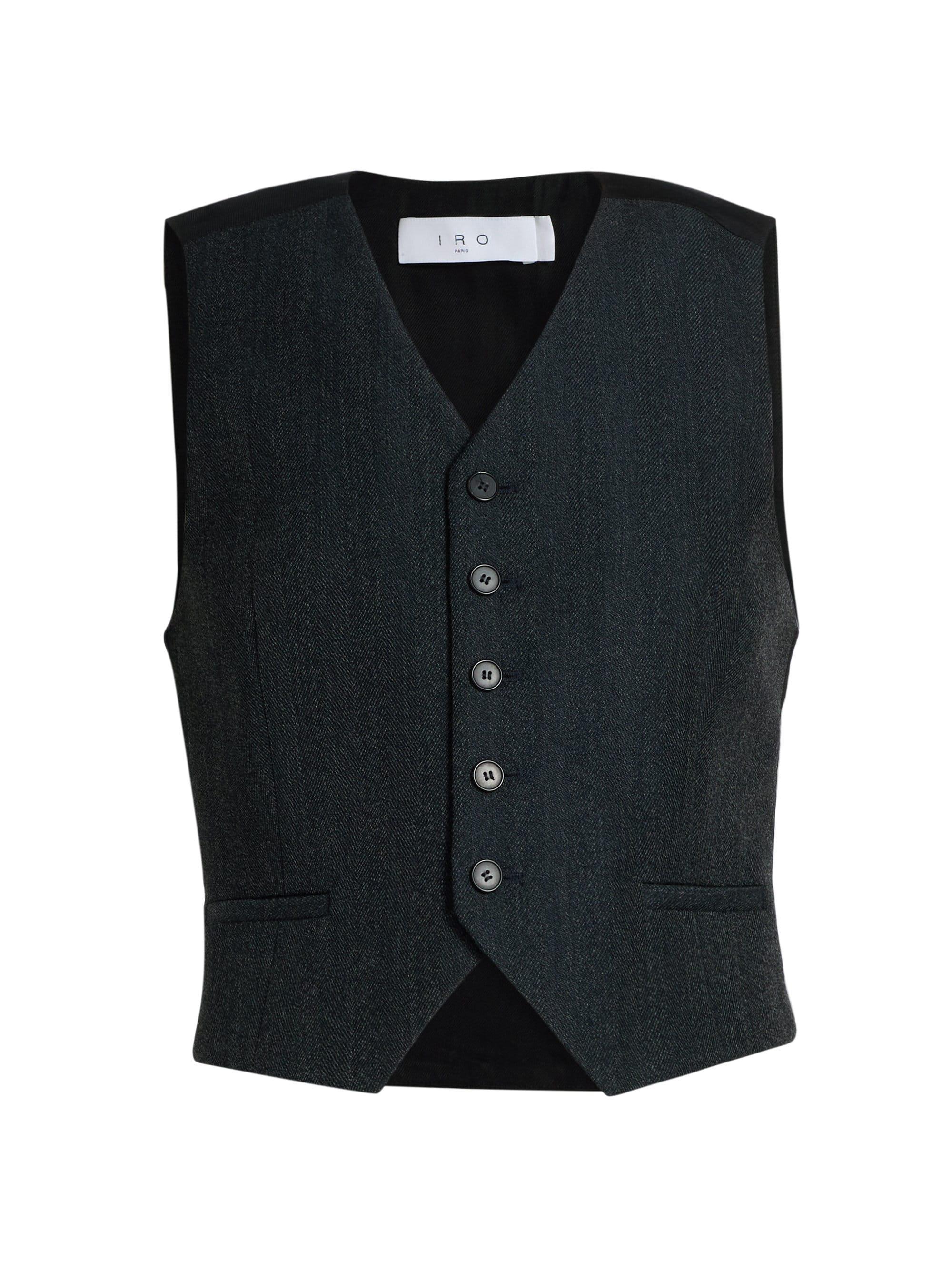 IRO Women's Benyo Herringbone Vest - Dark Navy Grey