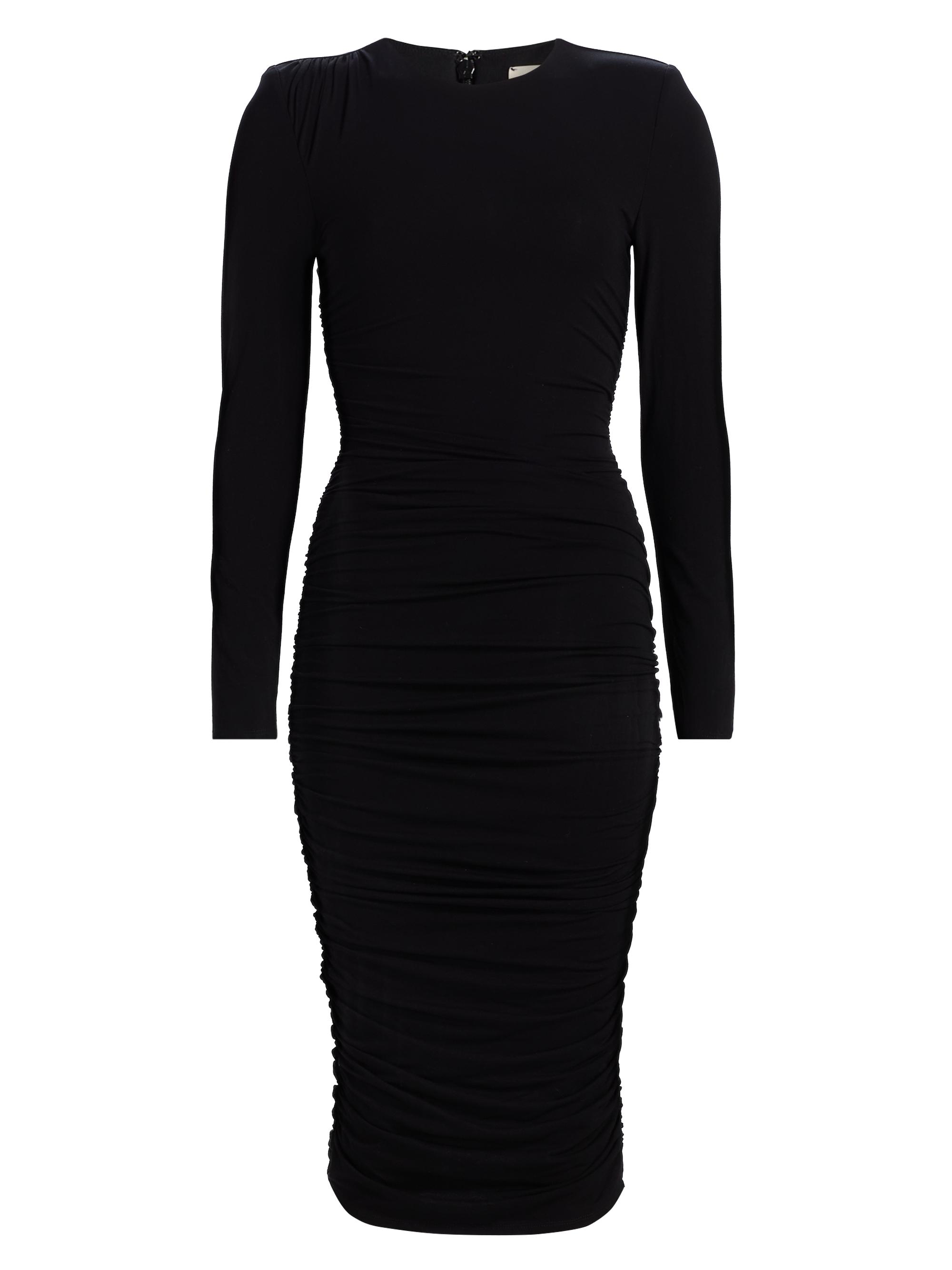 L'AGENCE Women's Paityn Shirred Midi-Dress - Black