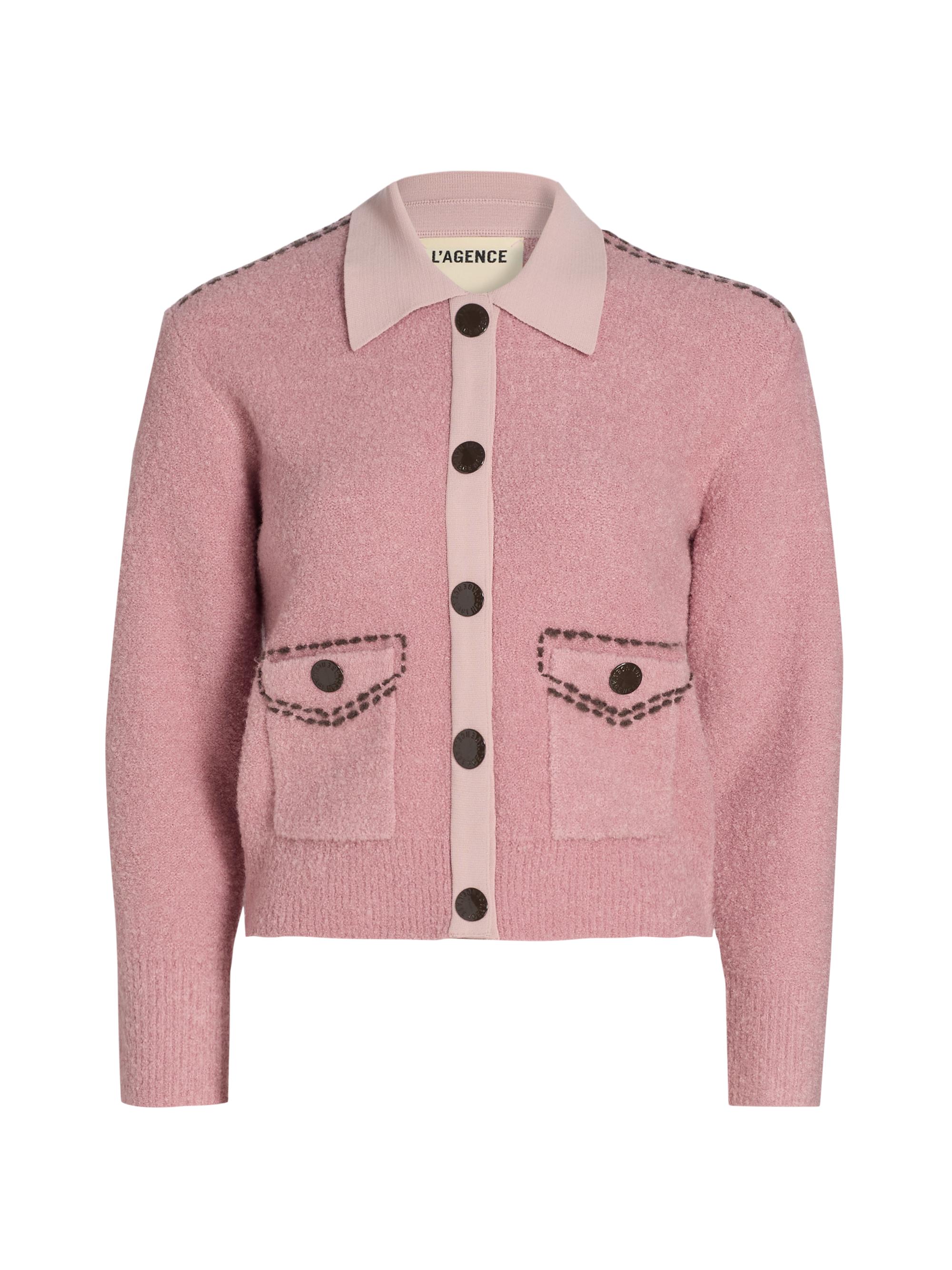 L'AGENCE Una Tweed Knit Cardigan | Saks Fifth Avenue