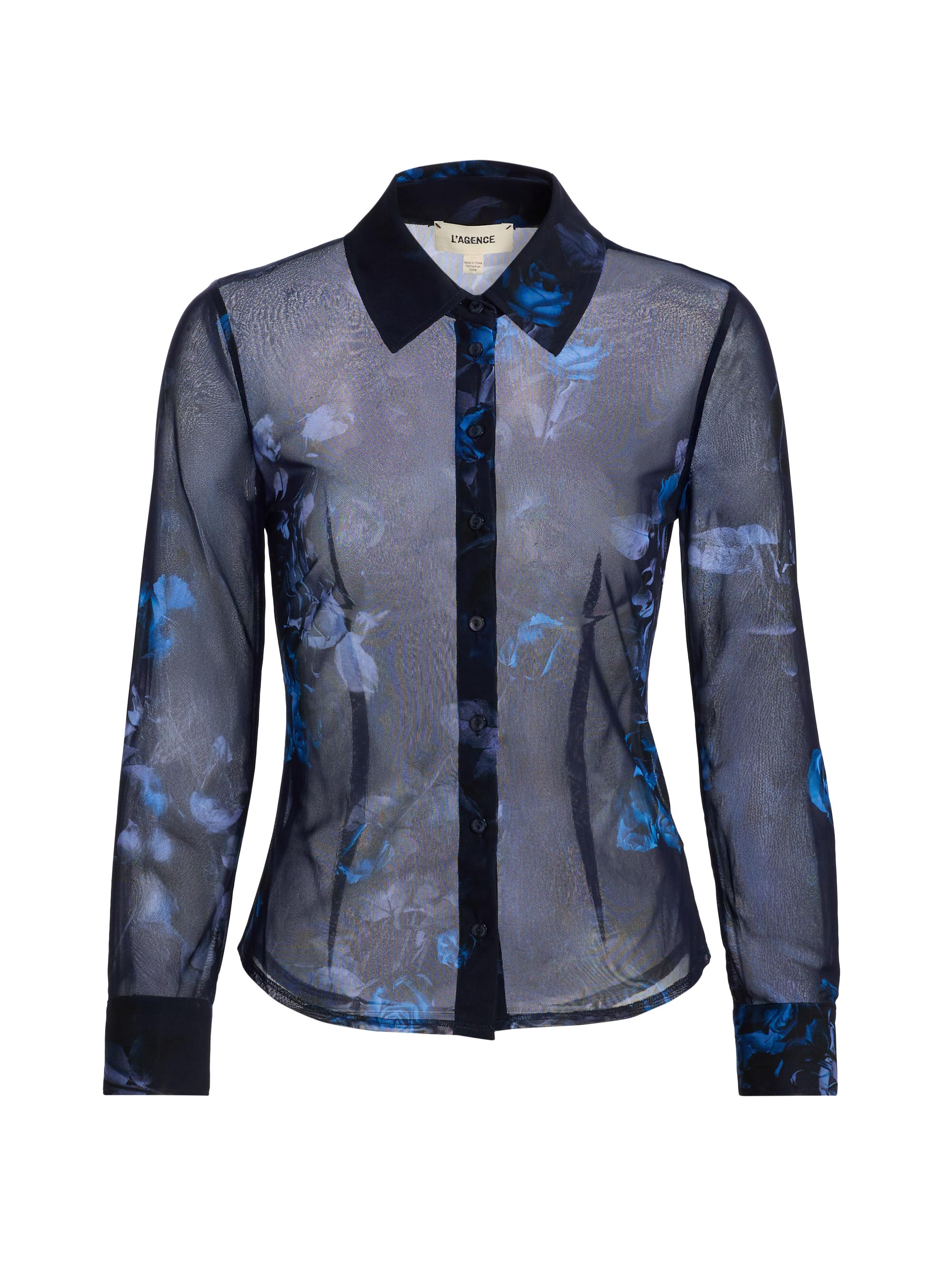 ALICE + OLIVIA Eloise Silk-Blend Floral Shirt | Saks Fifth Avenue