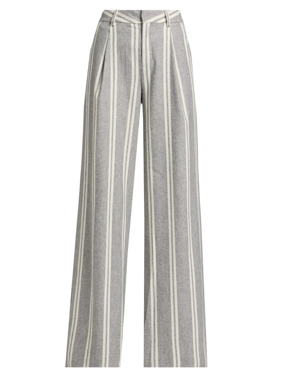 L'AGENCE Allanah Striped Mid-Rise Pants | Saks Fifth Avenue