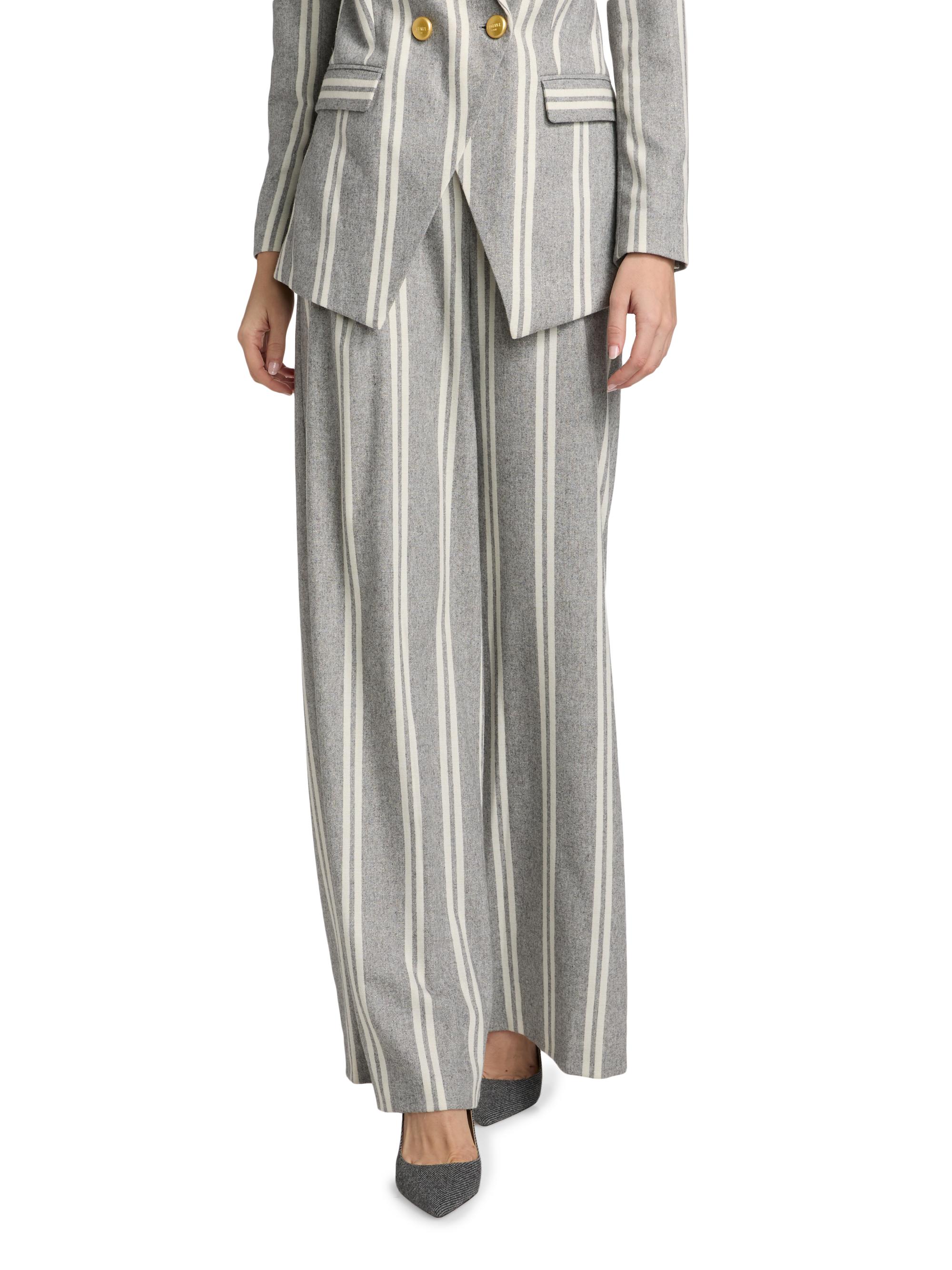 L'AGENCE Allanah Striped Mid-Rise Pants | Saks Fifth Avenue