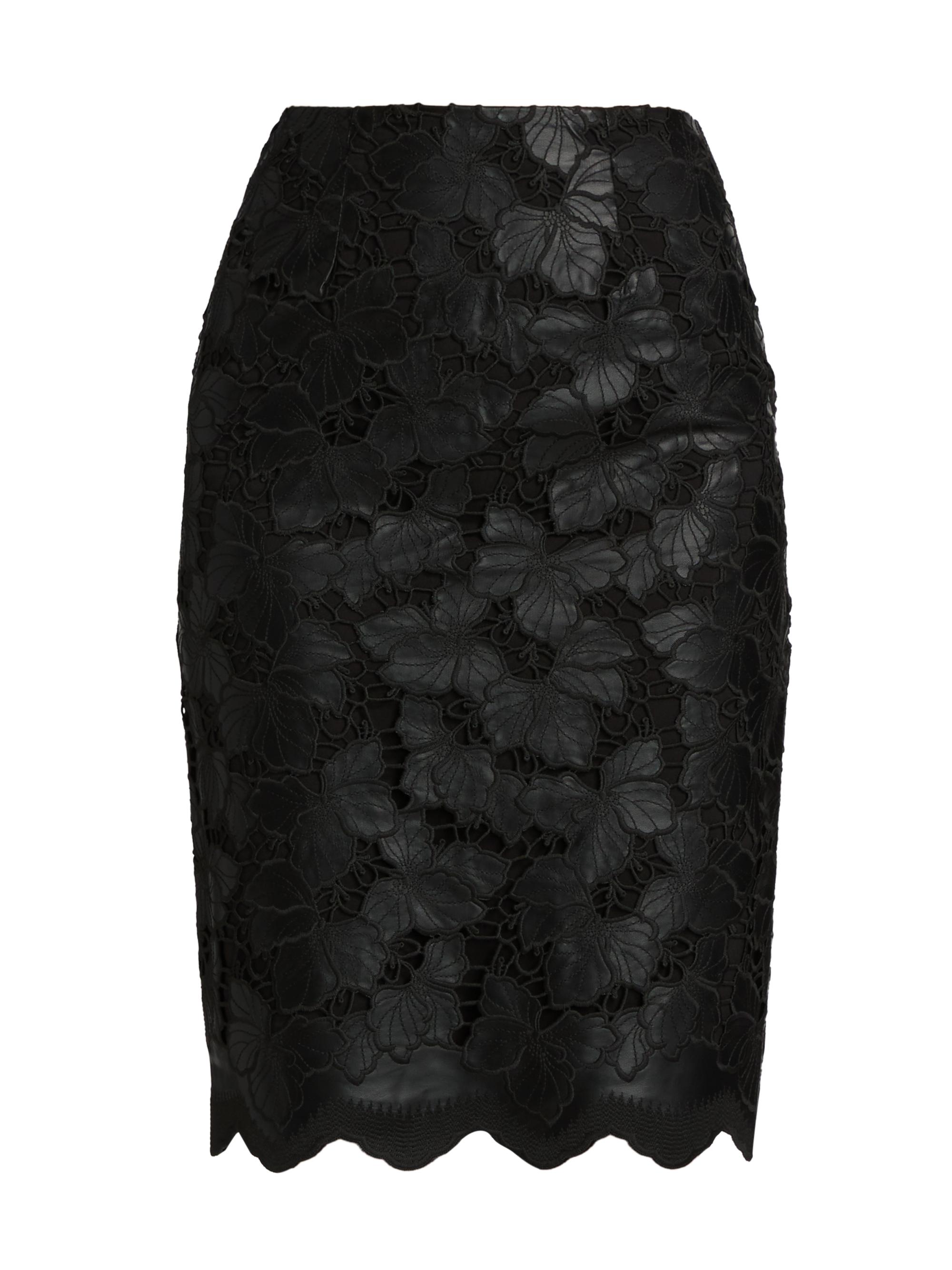 L'AGENCE Women's Royal Pencil Knee-Length Skirt - Black