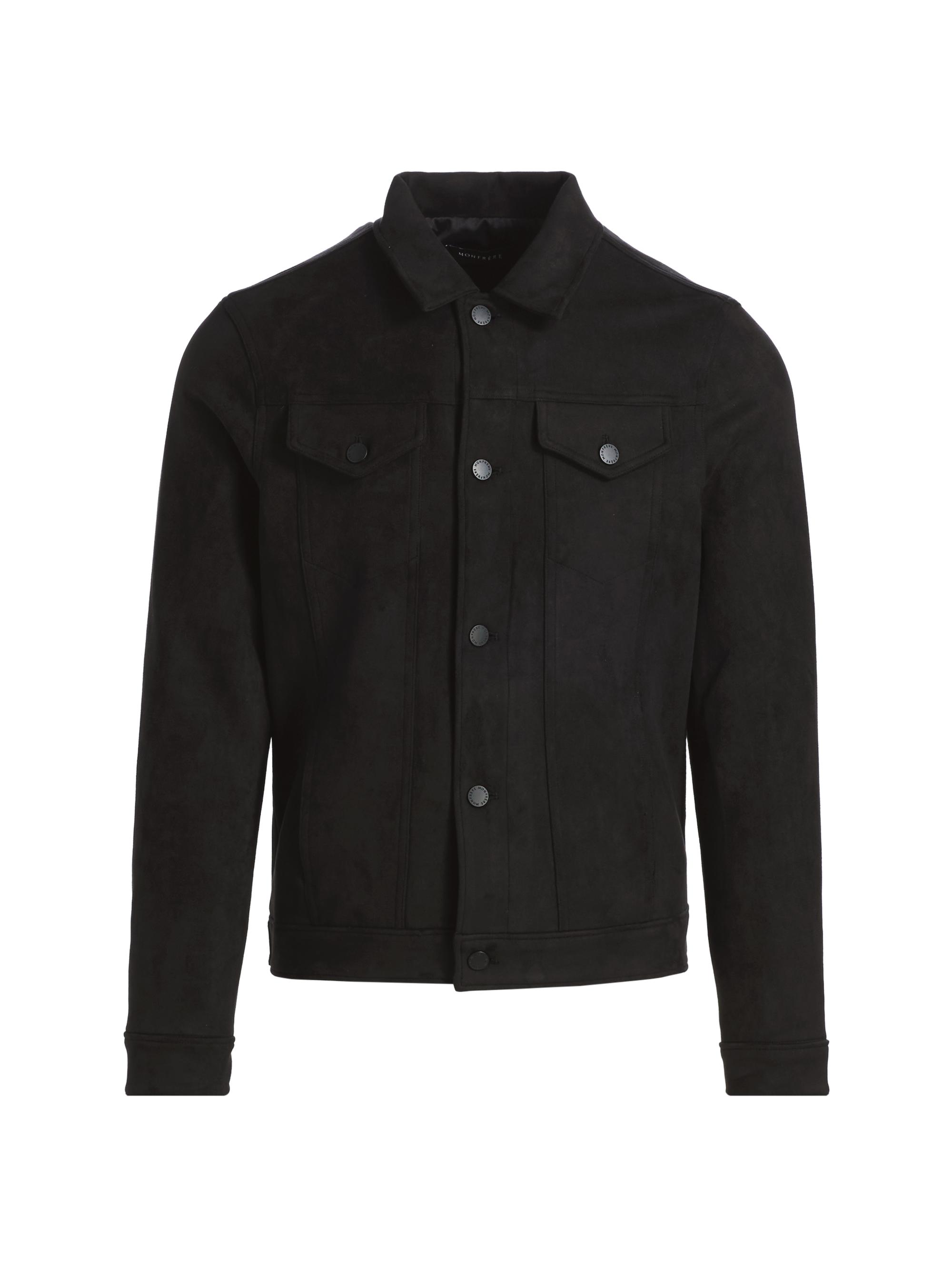 Monfrère Men's O-Dean Shirt Jacket - Suede Noir