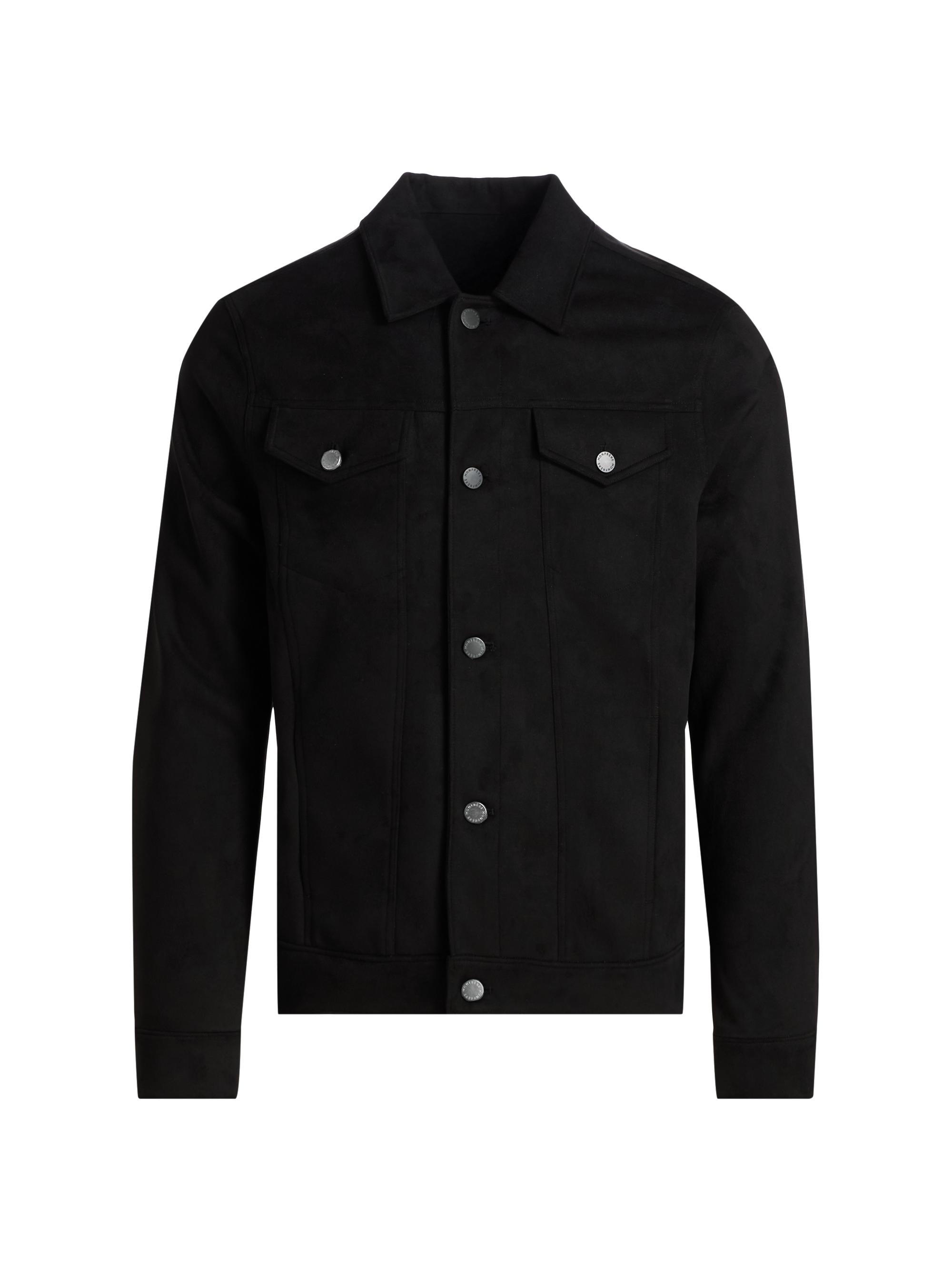 Monfrère Men's Cooper Suede Trucker Jacket - Suede Noir
