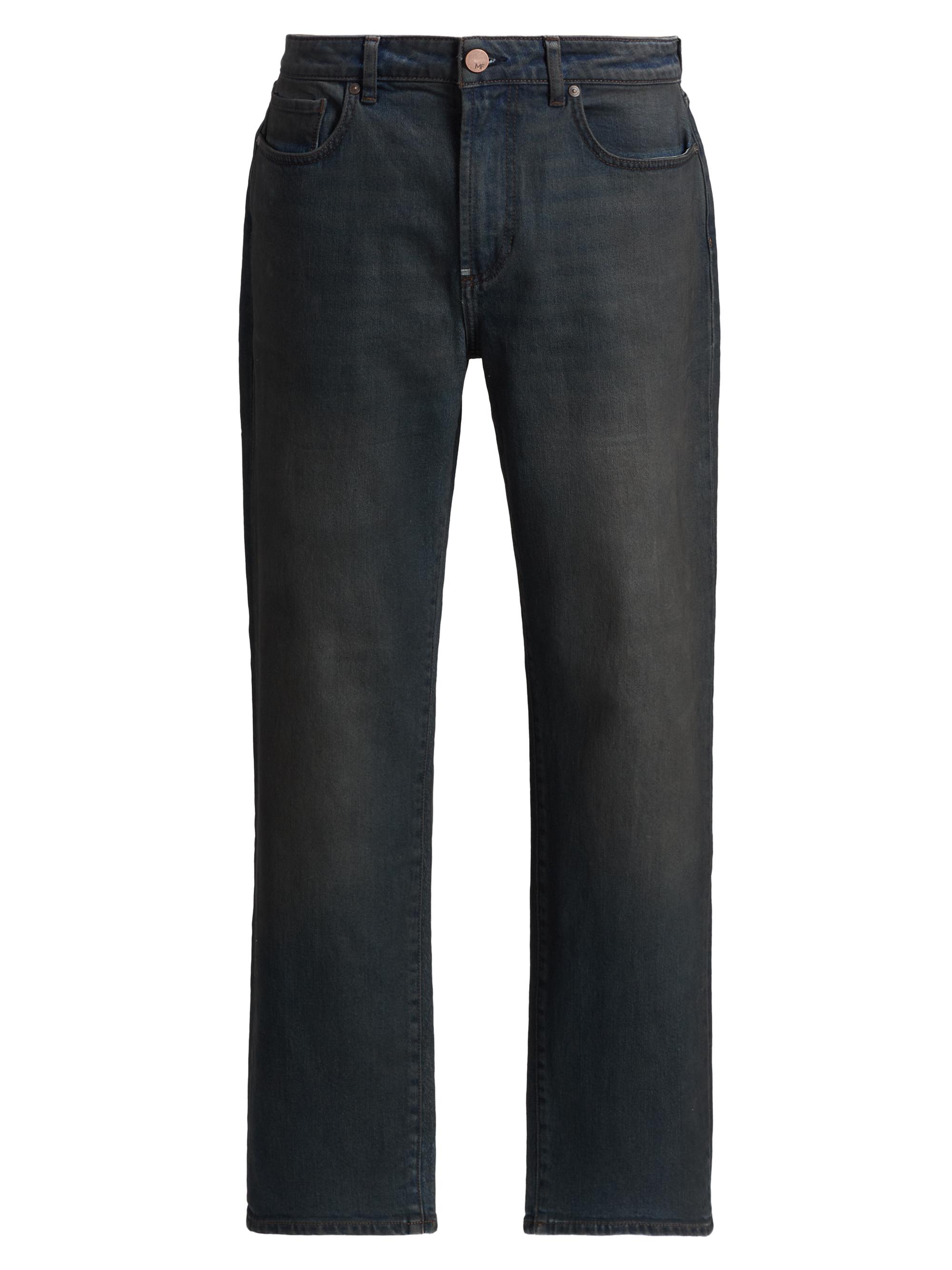 Monfrère Men's Caine Coated Straight-Leg Jeans - Noir