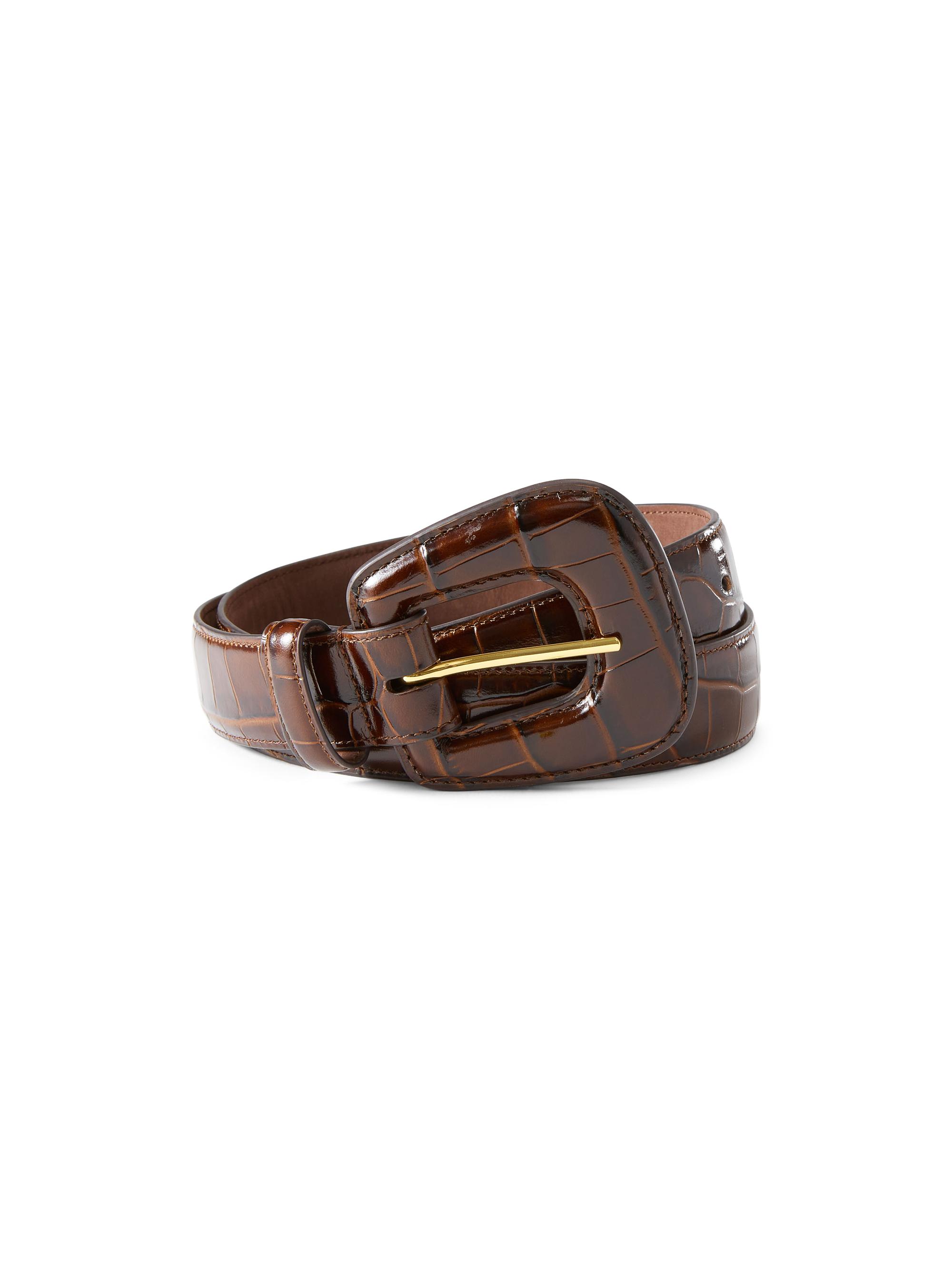 Veronica Beard Elsy Croc-Embossed Leather Belt | Saks Fifth 