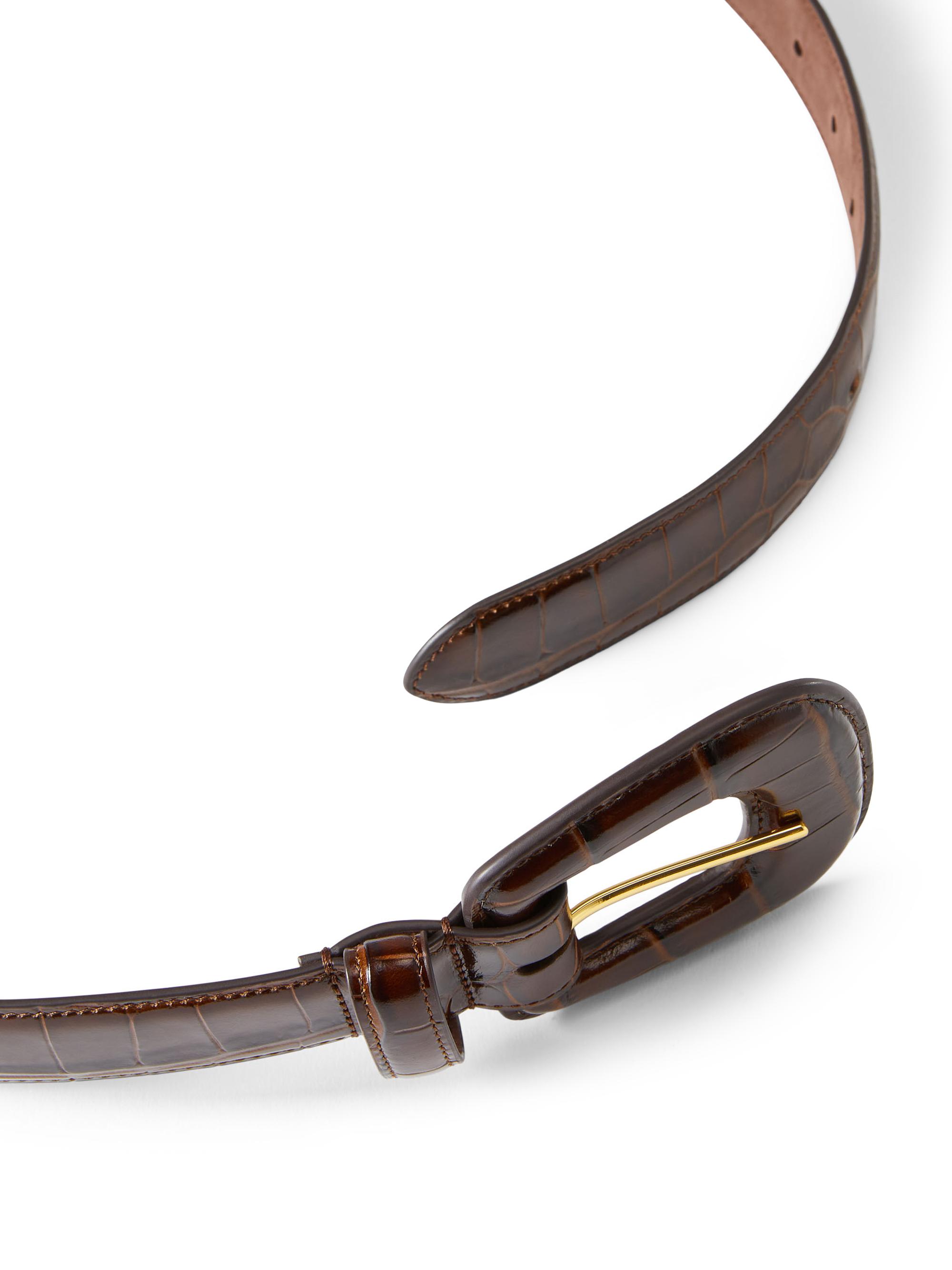 Veronica Beard Elsy Croc-Embossed Leather Belt | Saks Fifth  display picture 2