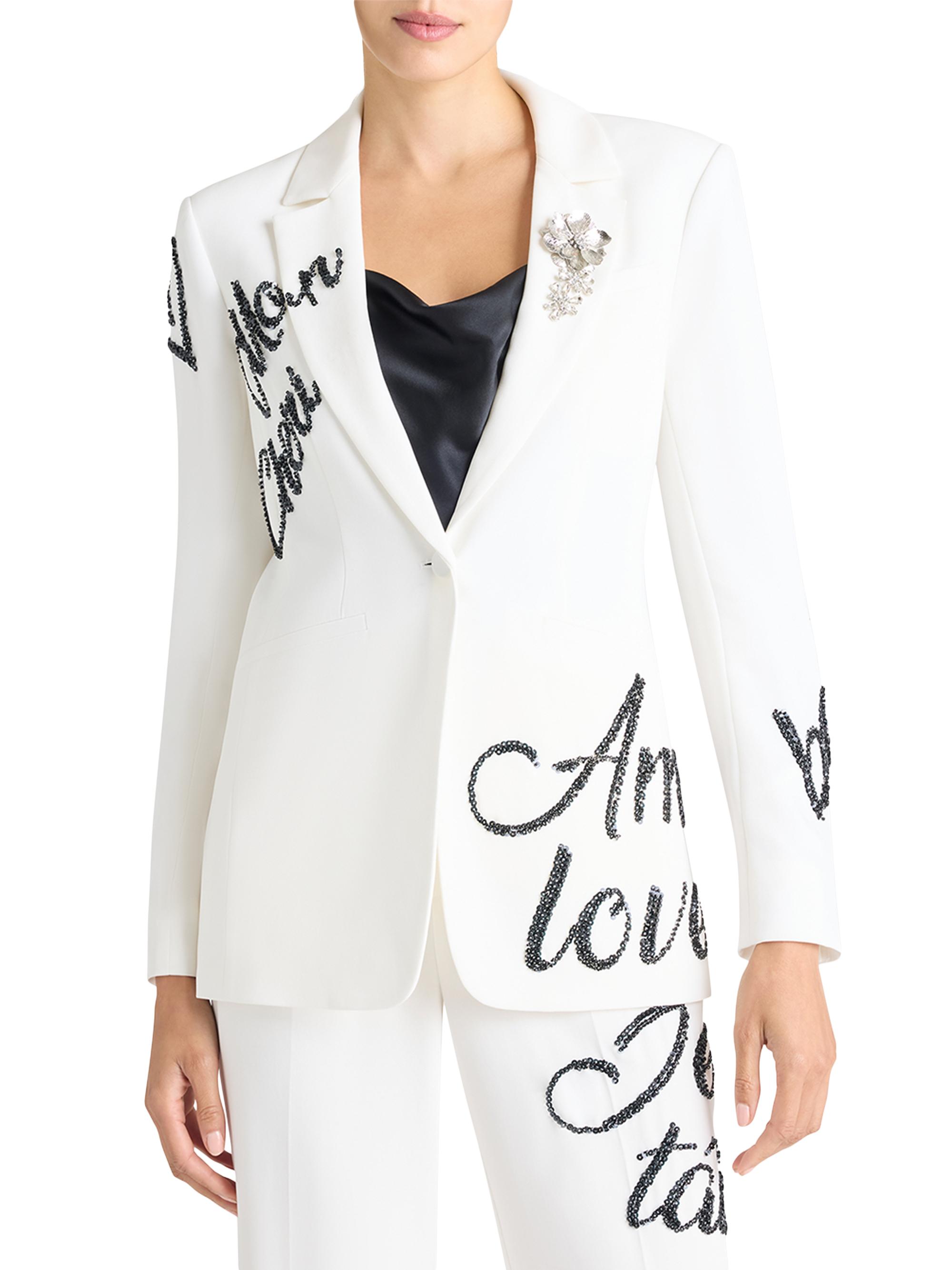 Laramie Loveletter Sequin Blazer & Pants Set - White main image 0