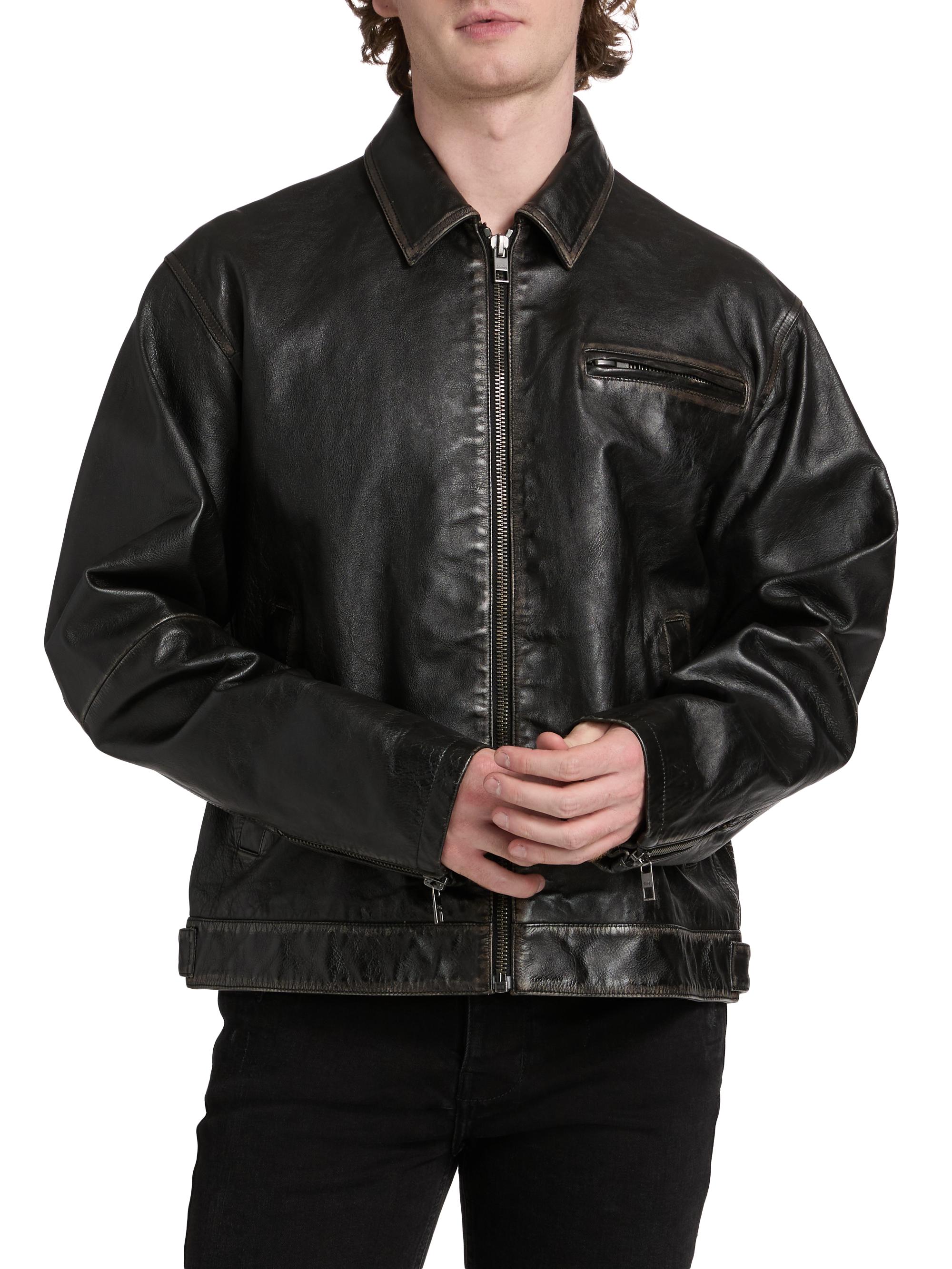 Ksubi Eldorado Collared Leather Jacket | Saks Fifth Avenue