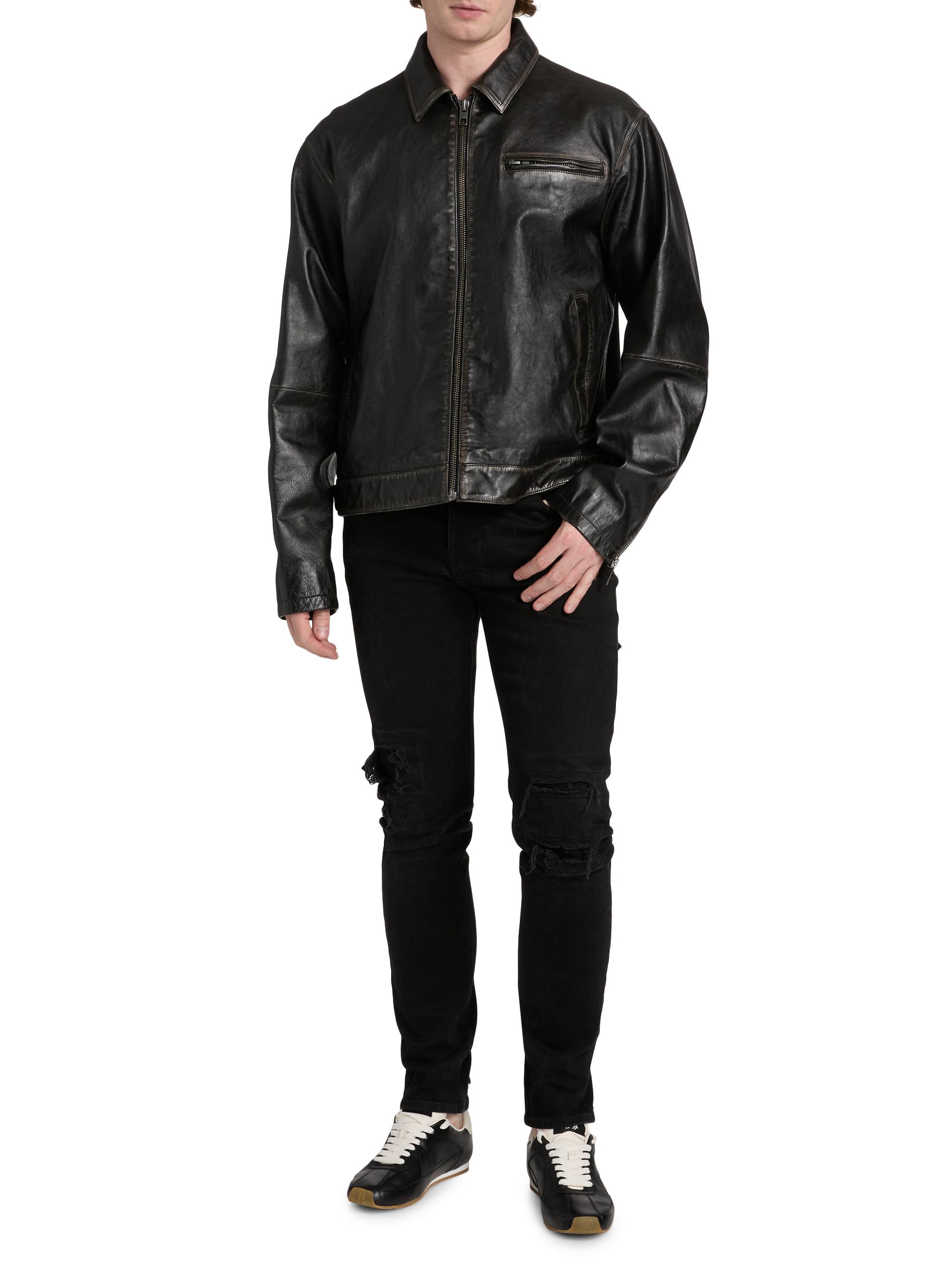 Ksubi Men's Eldorado Leather Jacket Black, Black, Size XL