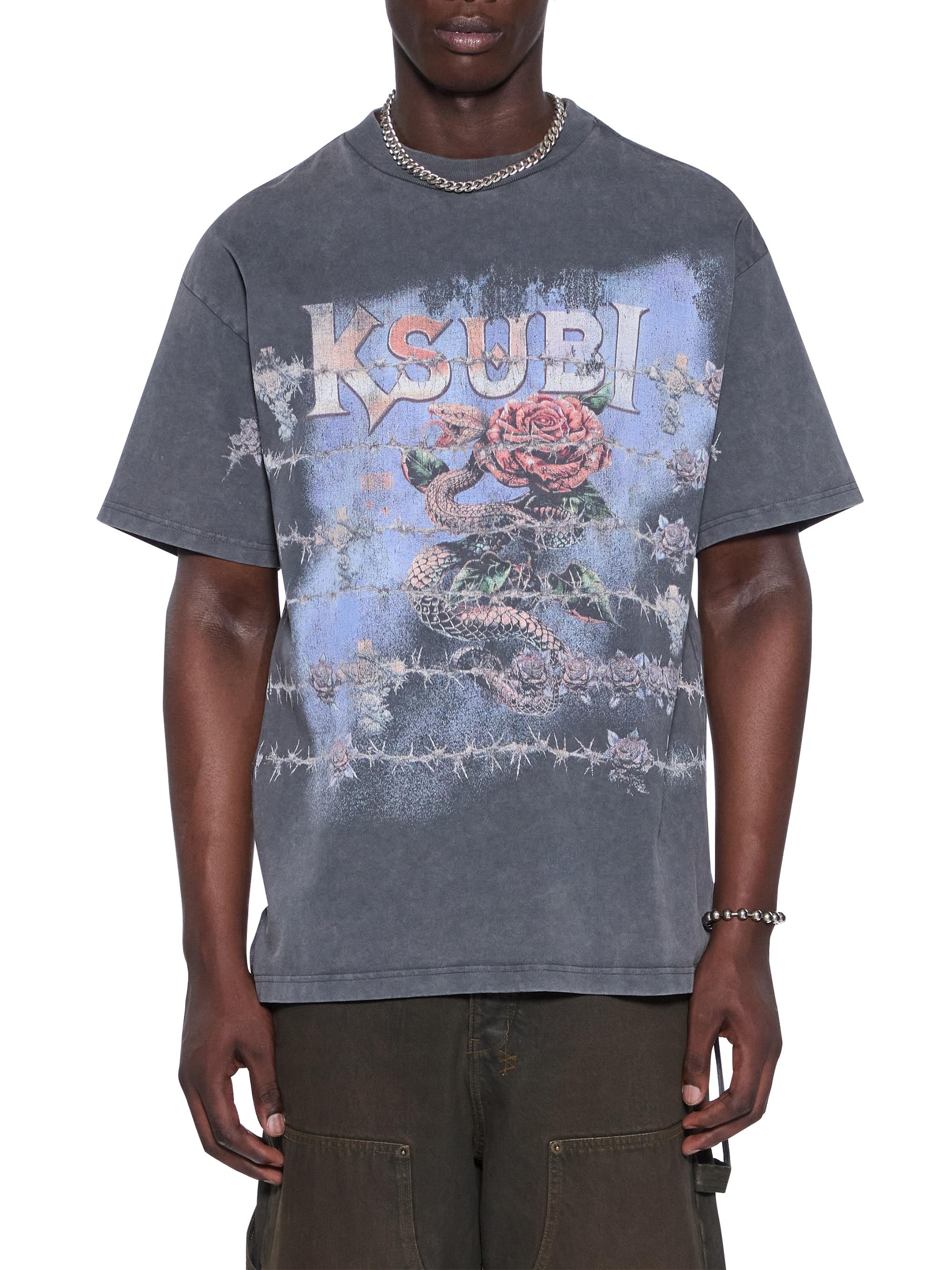 Ksubi Men's Death Snake Ekcess Oversized T-Shirt - Charcoal