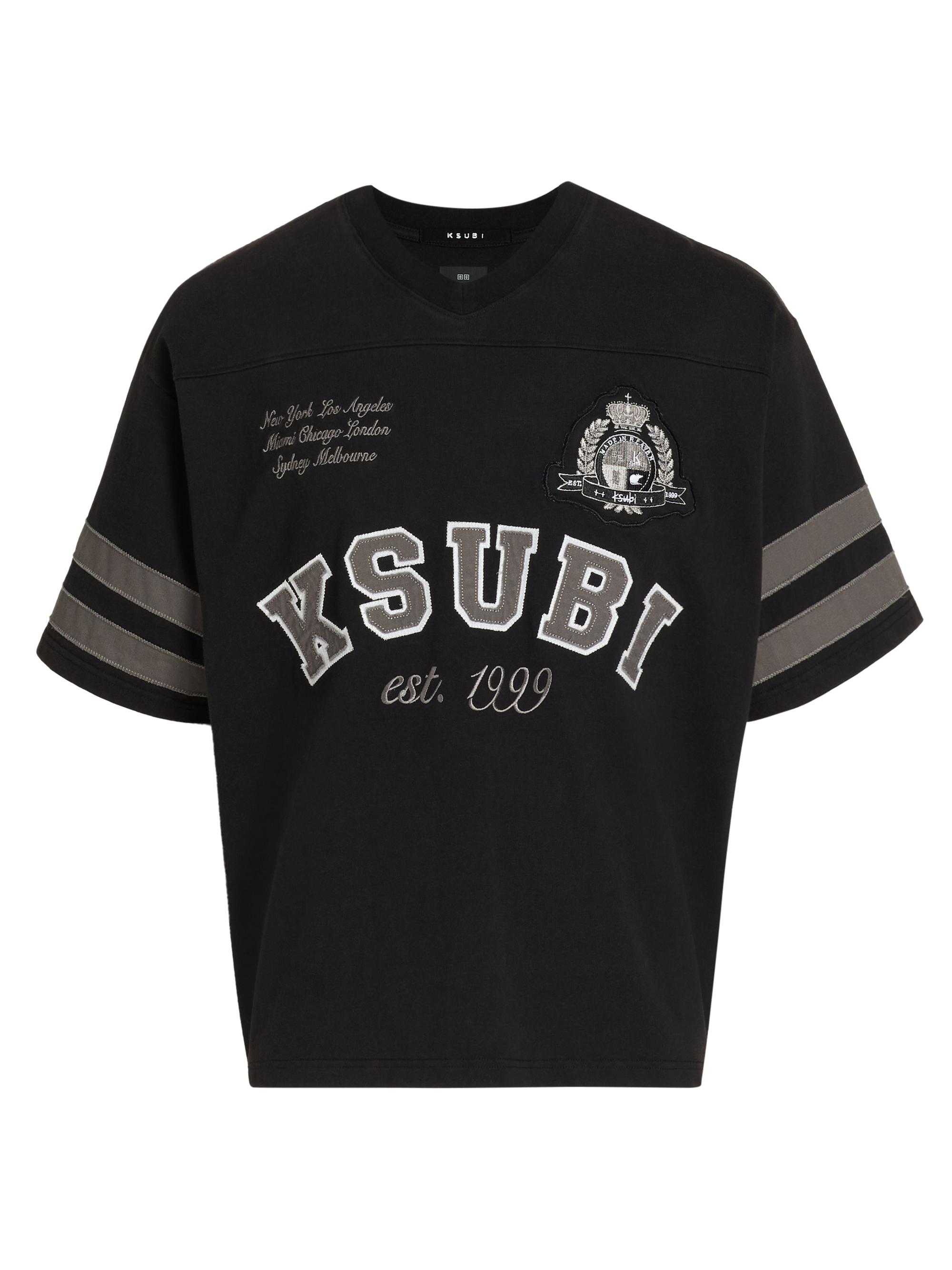 Ksubi Men's Logo Jersey Cotton T-Shirt - Charcoal