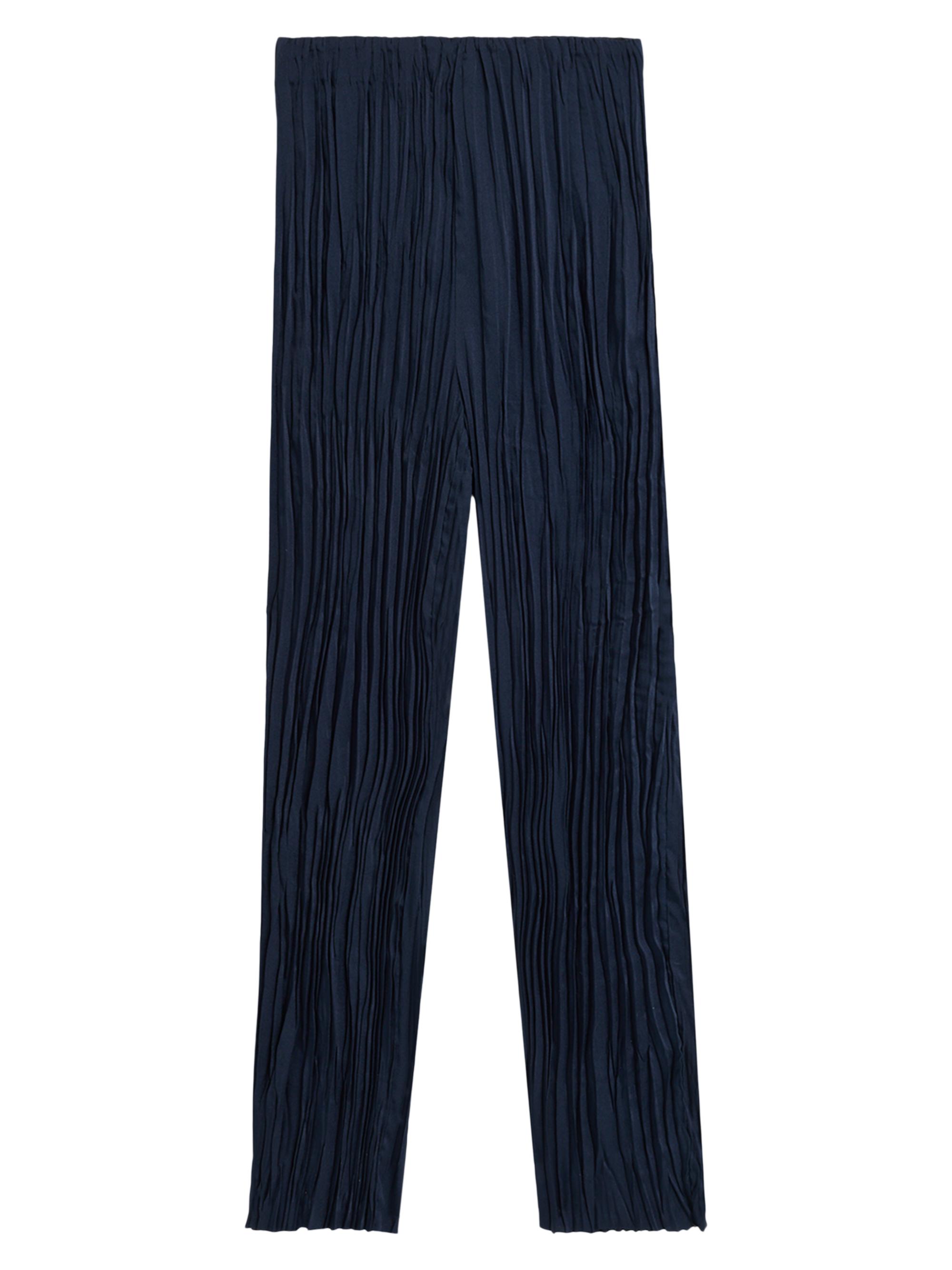 Significant Other Women's Lilian Pleated Satin Straight-Leg Pants - Midnight