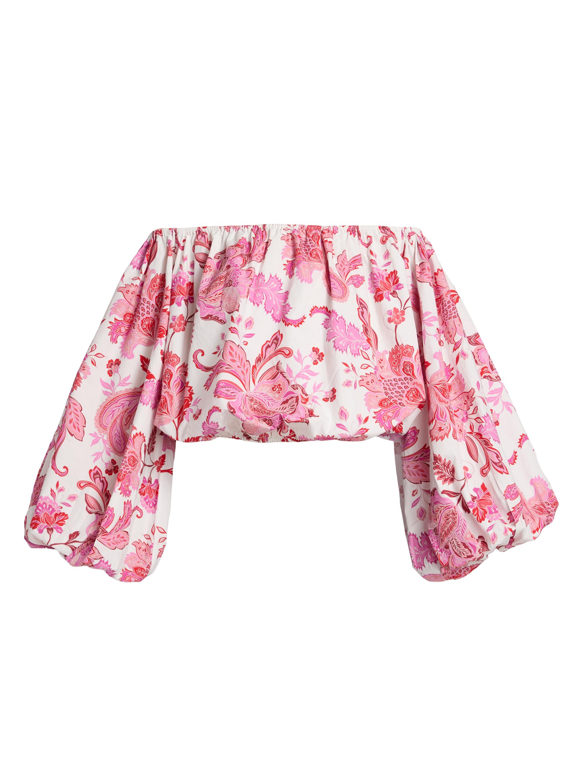 Azeeza Women's Margot Floral Poplin Top - Paisley