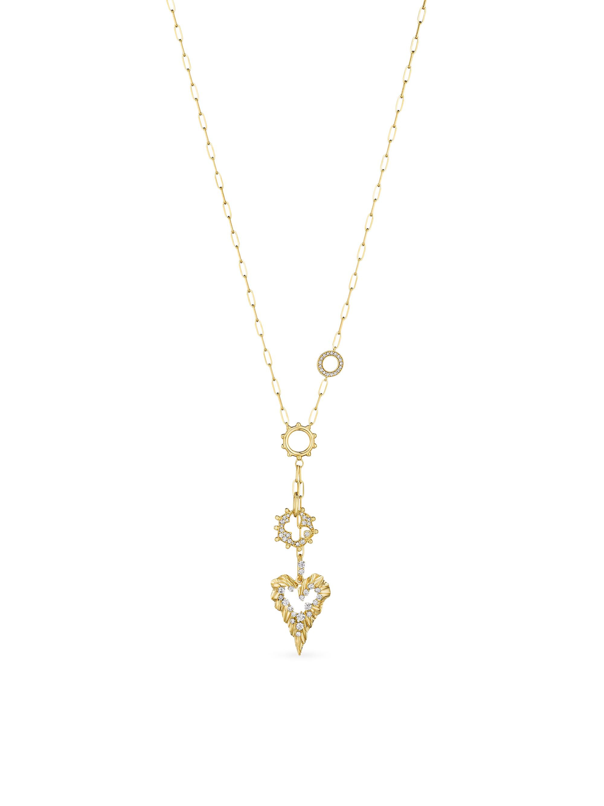 Hueb Women's Penka 18K Yellow Gold & 0.83 TCW Diamond Charm Necklace - Yellow Gold