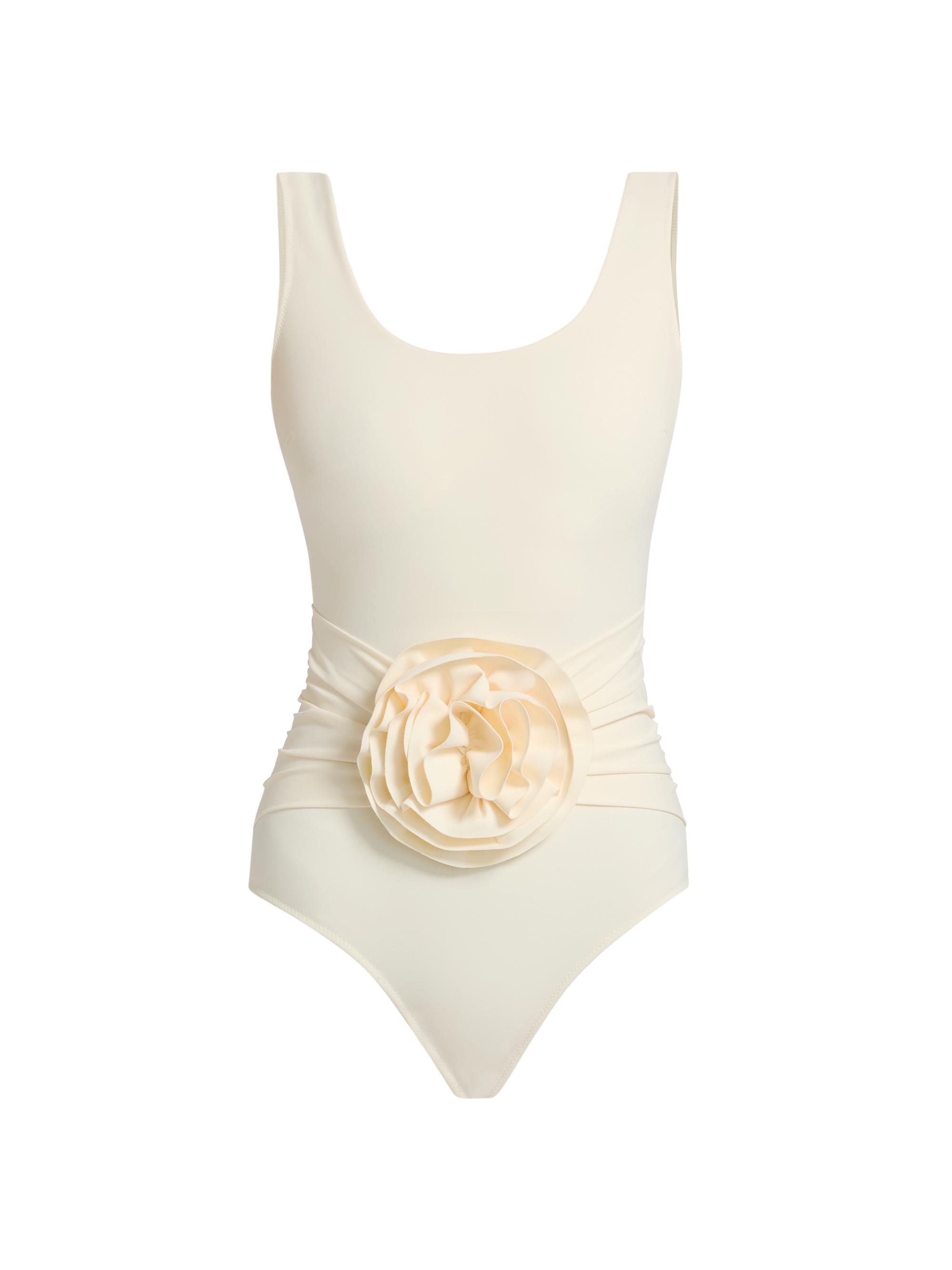 Chiara Boni La Petite Robe Women's Duana Rosette One-Piece Swimsuit - Cream