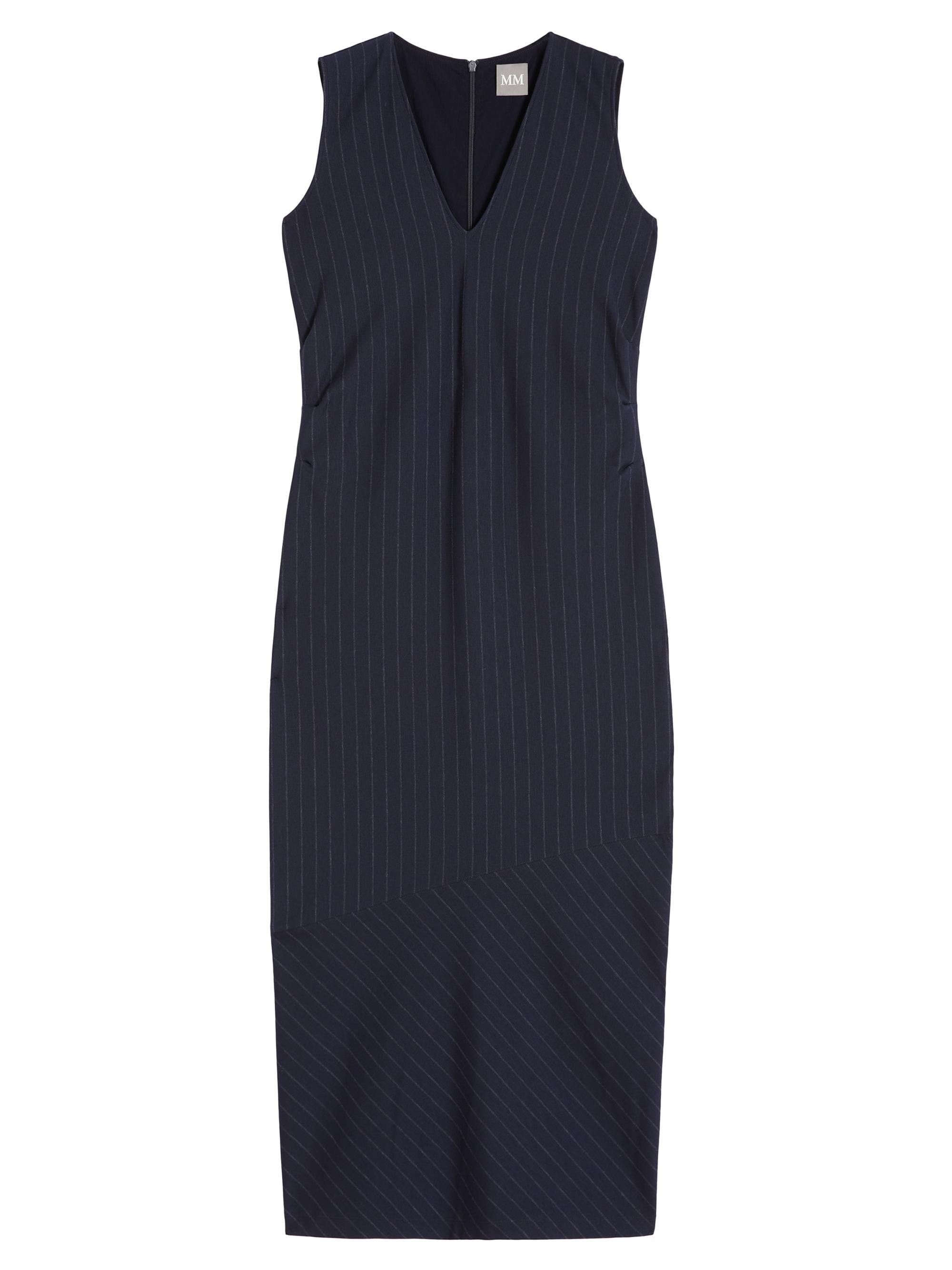 MM Max Mara Women's Viscose Jersey Dress - Midnightblue Bars