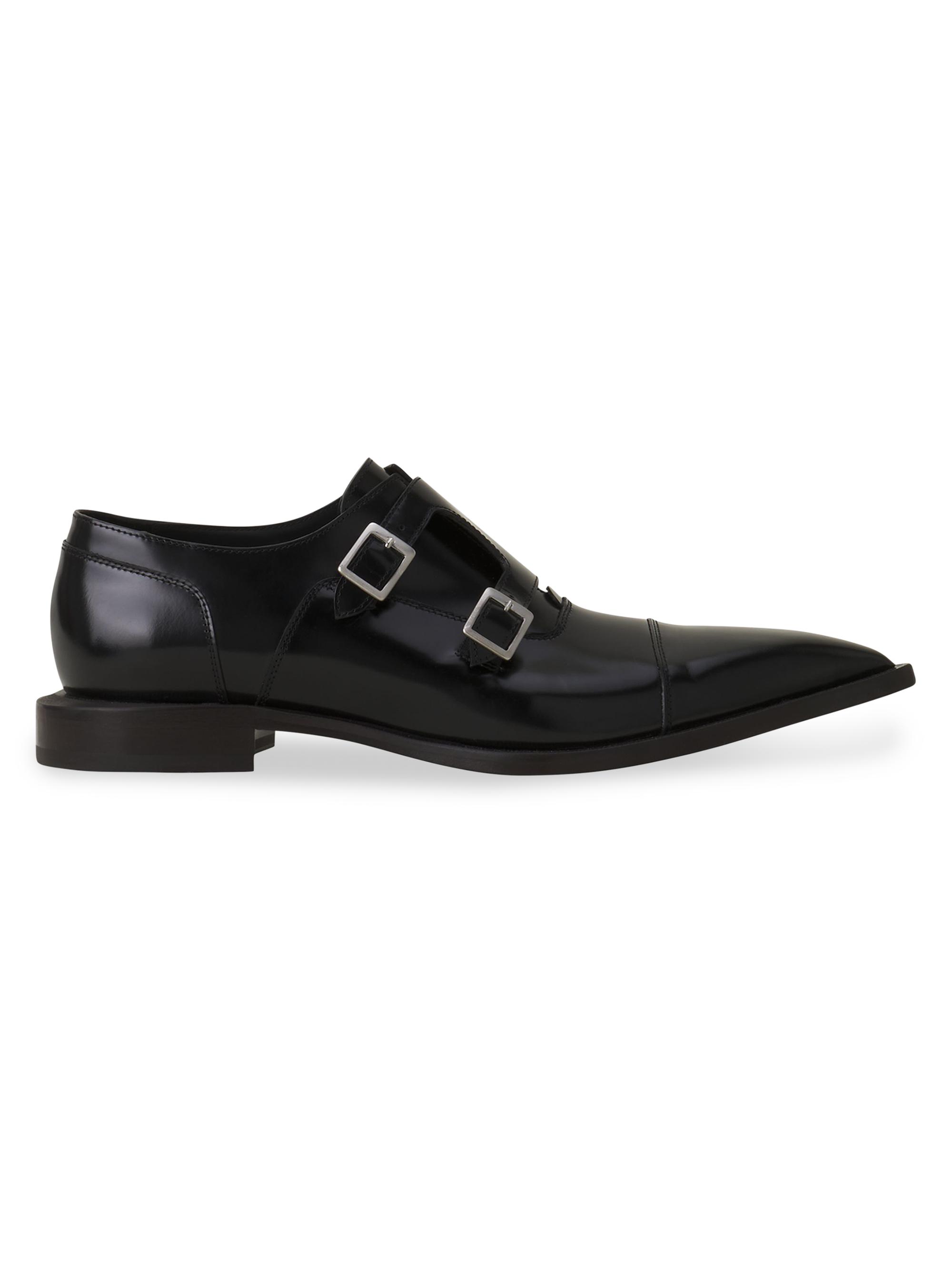 Lanvin Men's Monk Shoes in Glossy Leather - Black