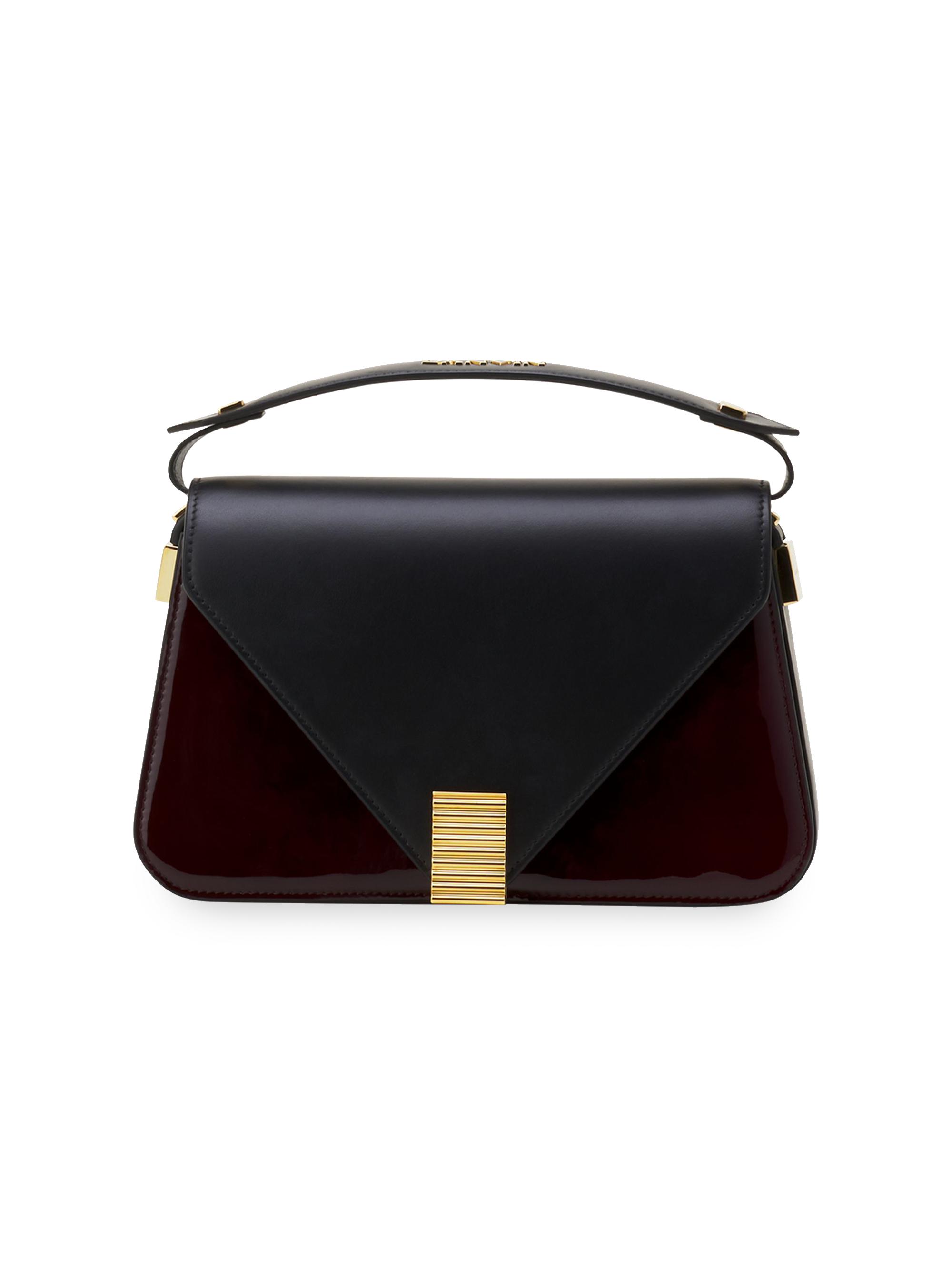 Lanvin Women's Concerto Arpege Patent Leather Bag - Black Burgundy
