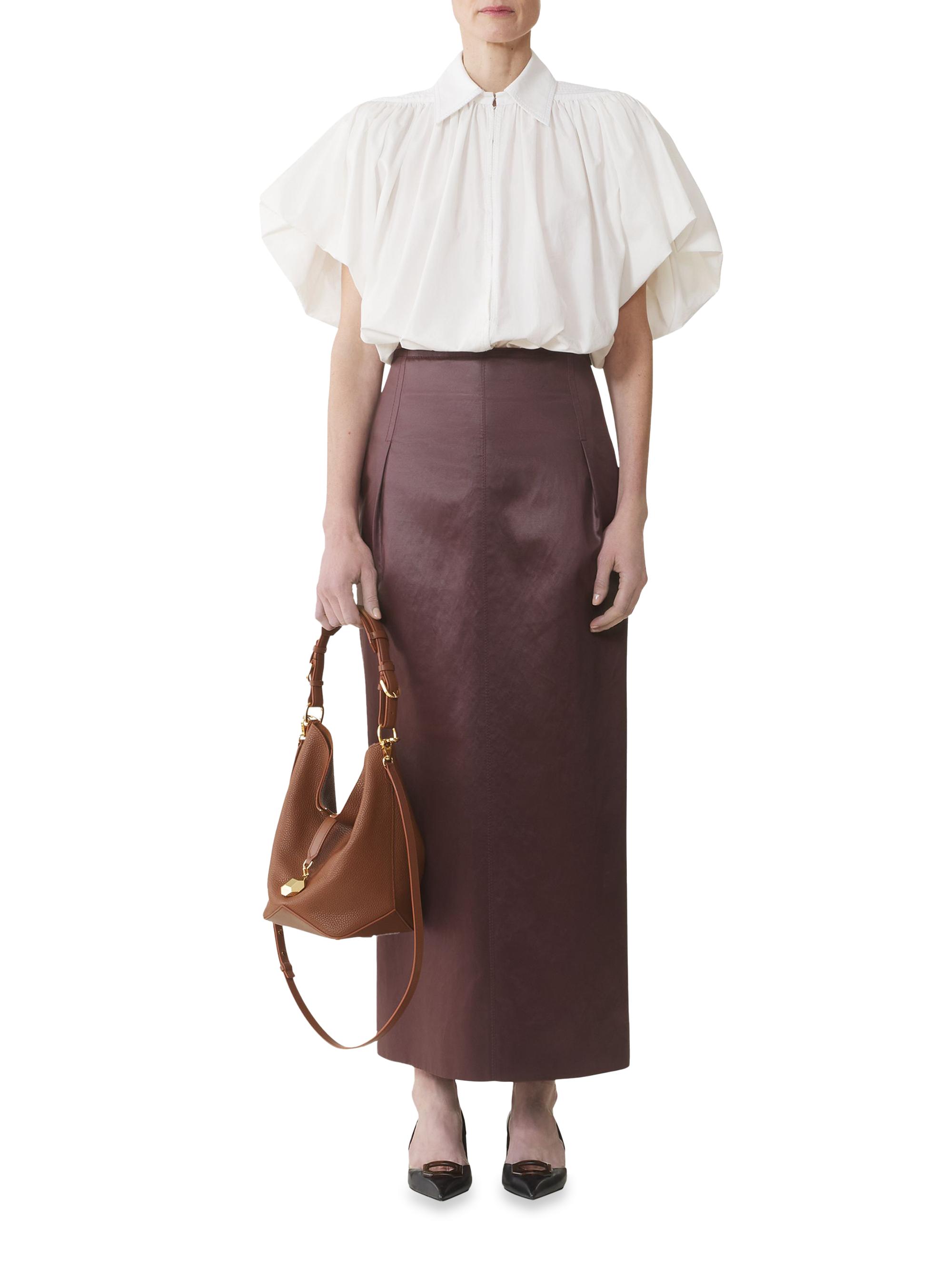 Lanvin Women's Catch  Leather Bucket Bag - Chestnuts