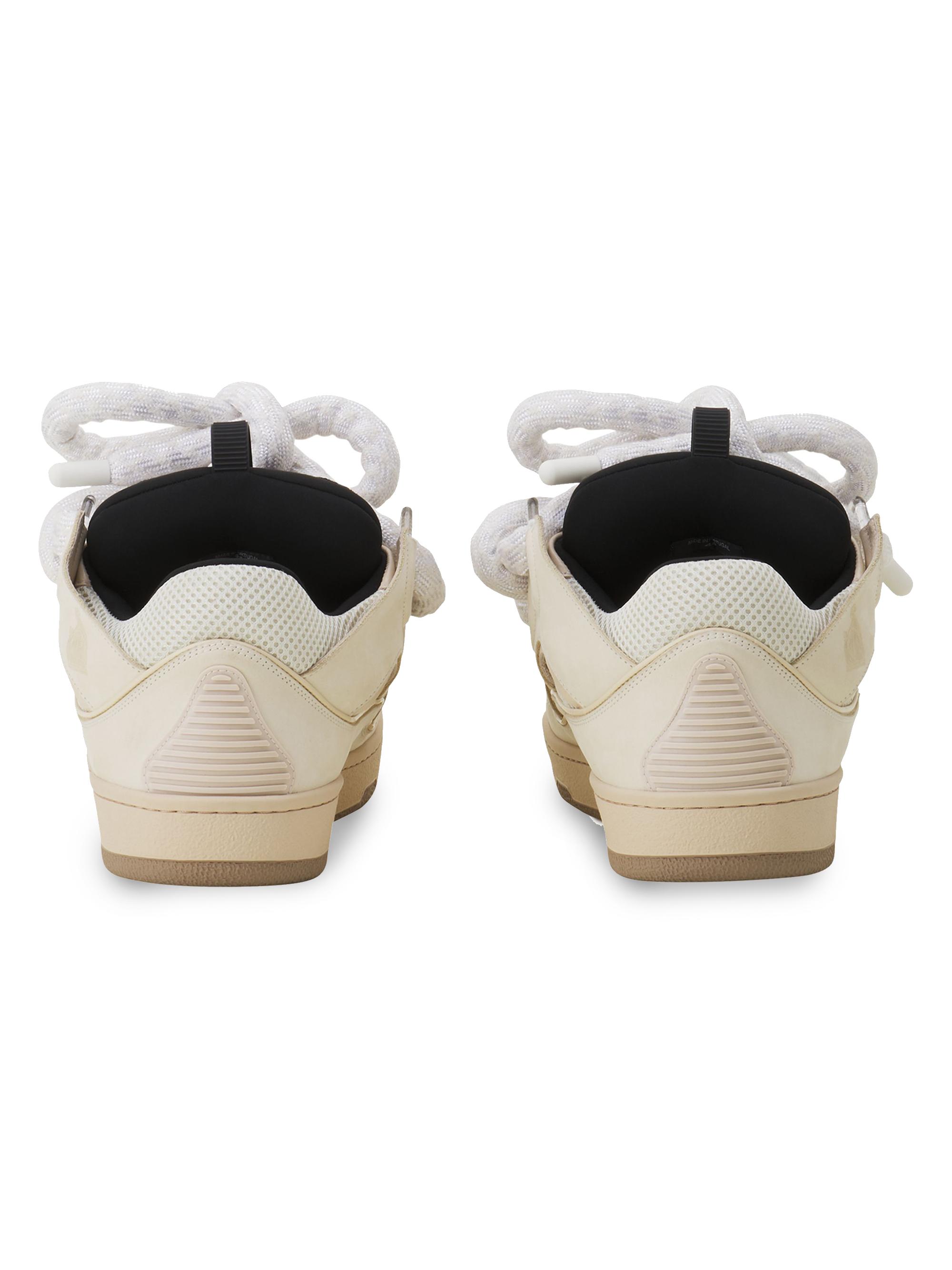 Lanvin Curb Sneakers in Leather with Snake Laces | Saks Fifth Avenue