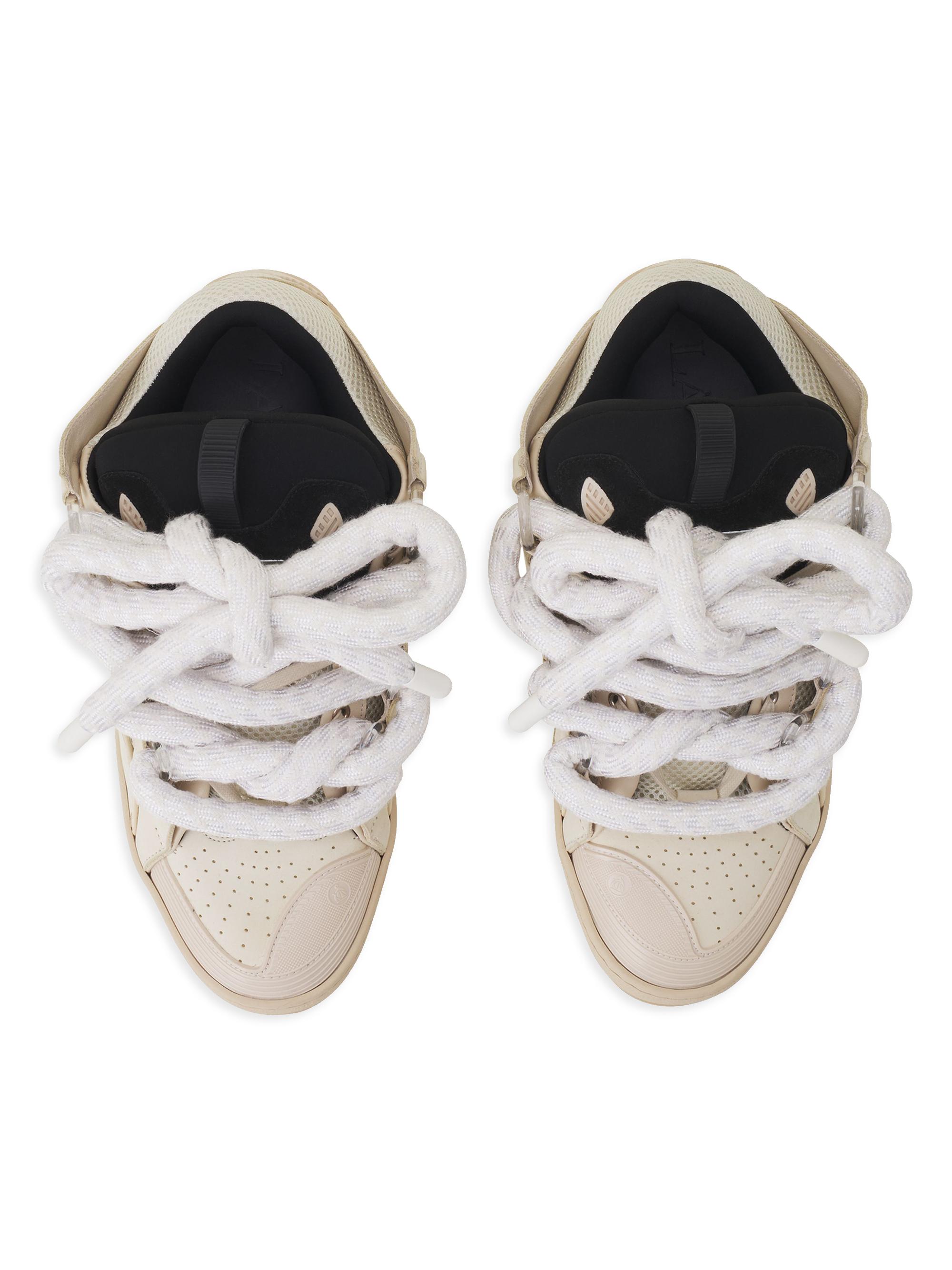 Lanvin Curb Sneakers in Leather with Snake Laces | Saks Fifth Avenue