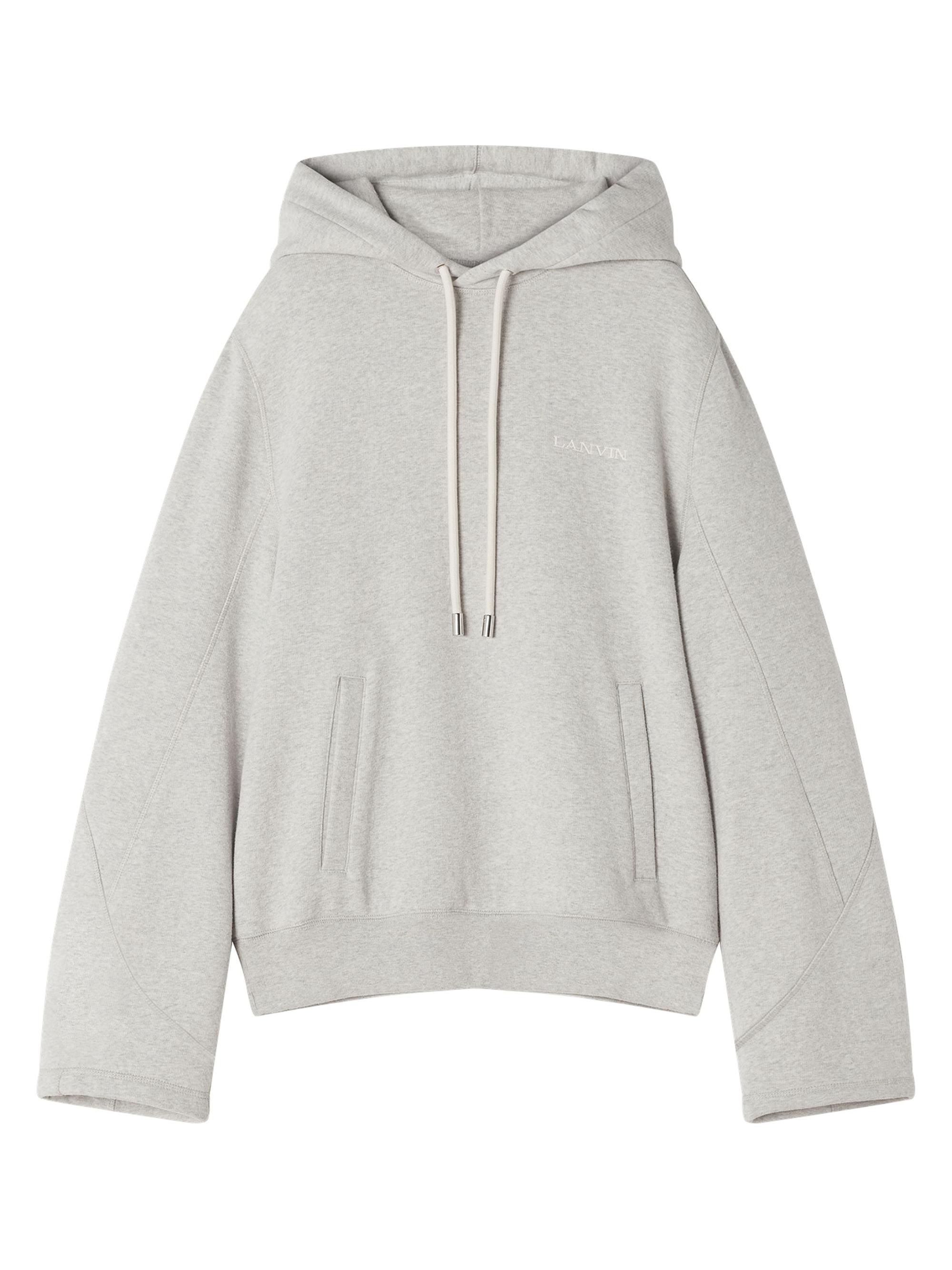 Lanvin Men's Cotton Fleece and Cashmere Hoodie - Heather Grey