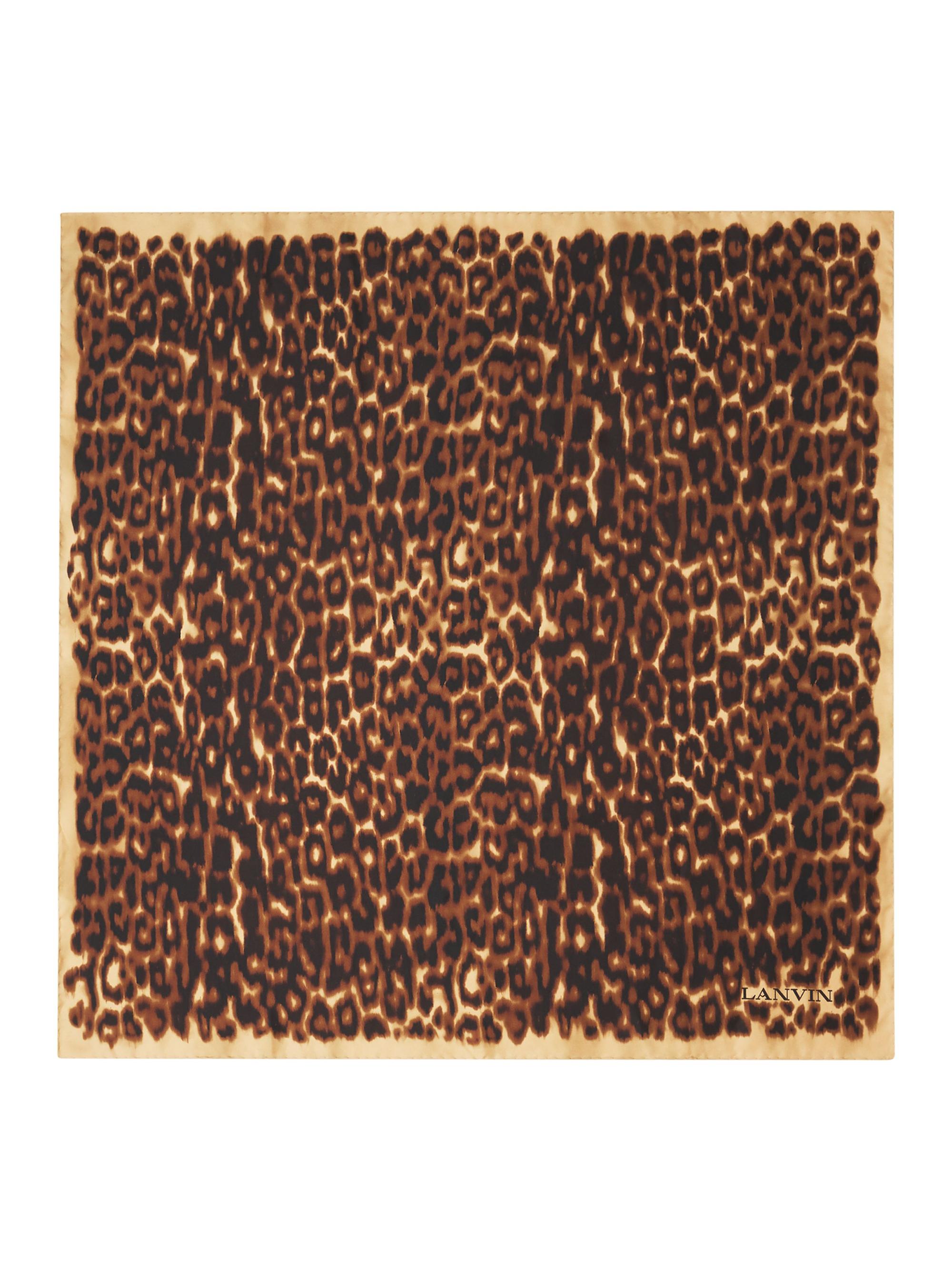 Lanvin Women's Leopard Print Silk Scarf - Leopard