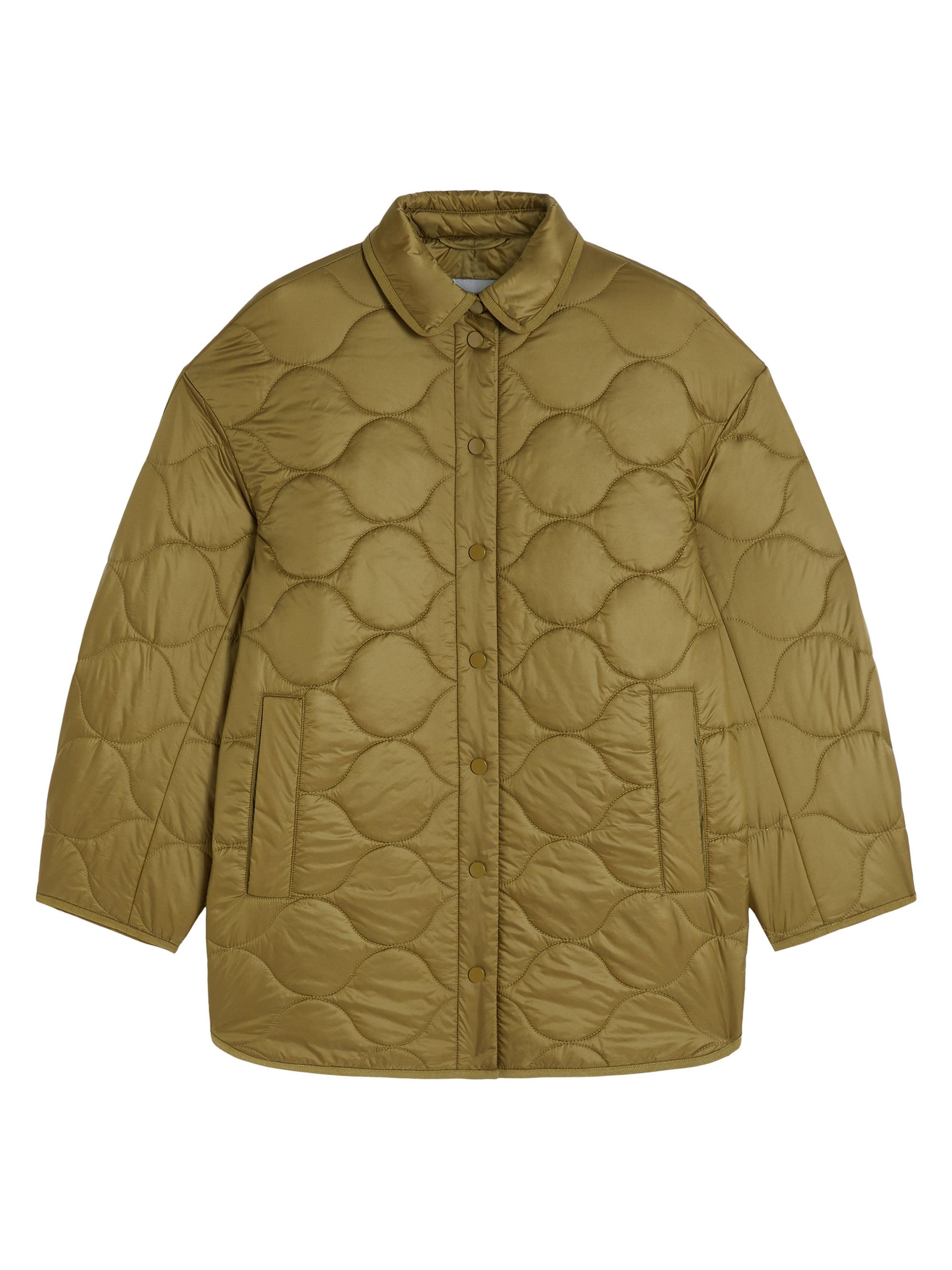 MM Max Mara Women's Nylon Overshirt Coat - Olive Green