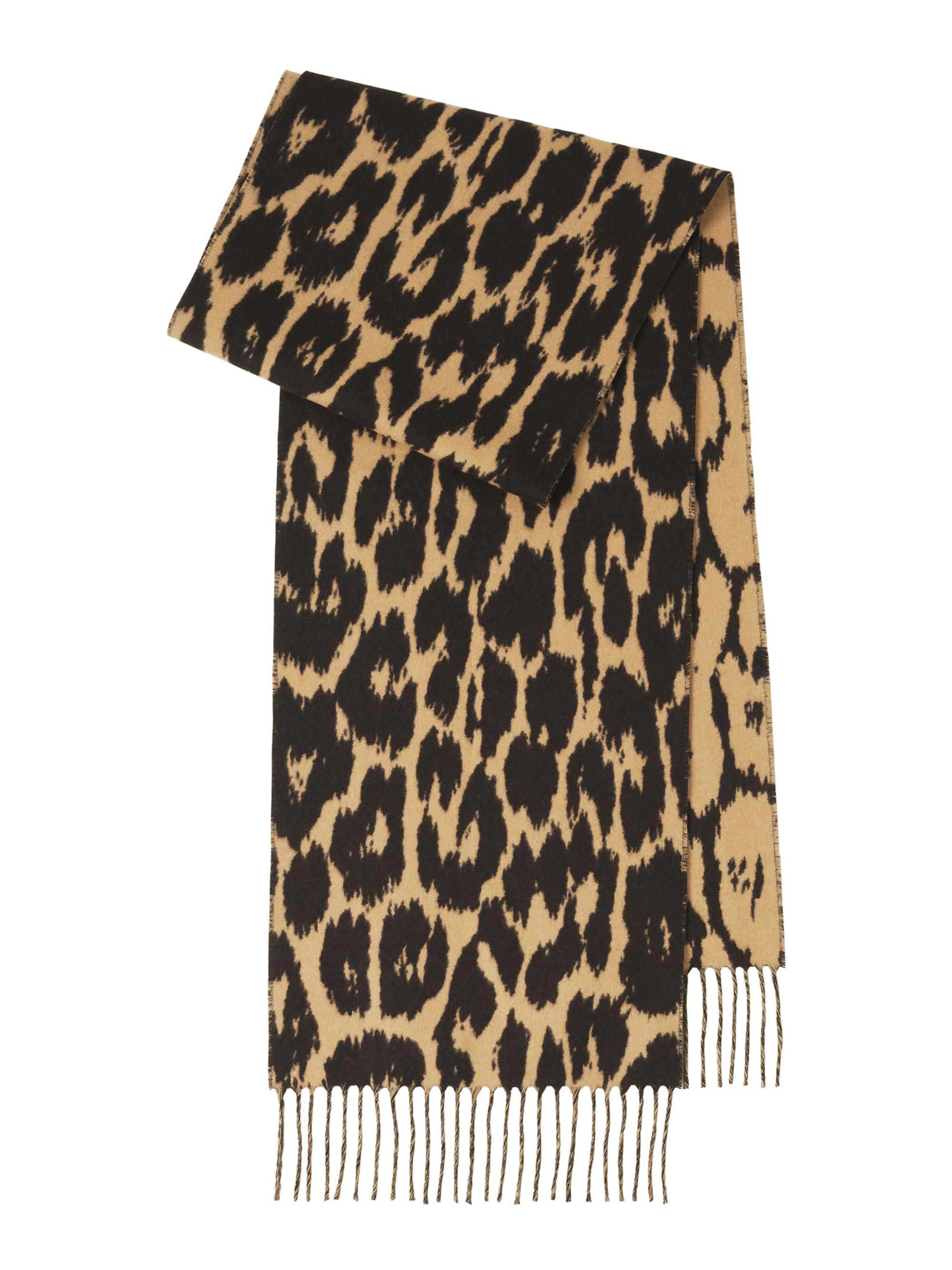 Lanvin Women's Leopard Print Wool Scarf - Leopard
