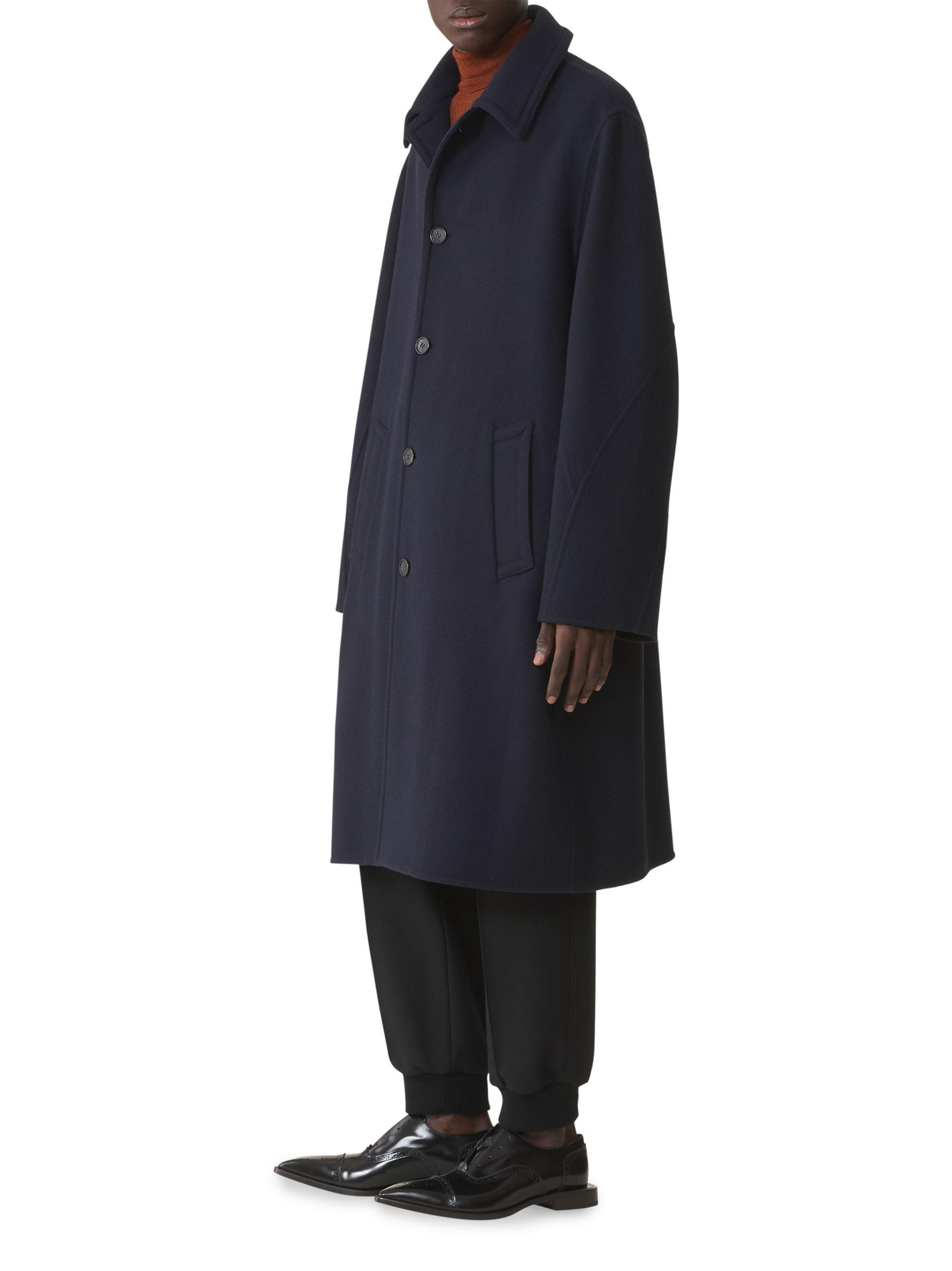 CAR SHOP 2025様。LANVINカシミヤステンカラーコート黒XL美品 LANVIN カシミヤ コート