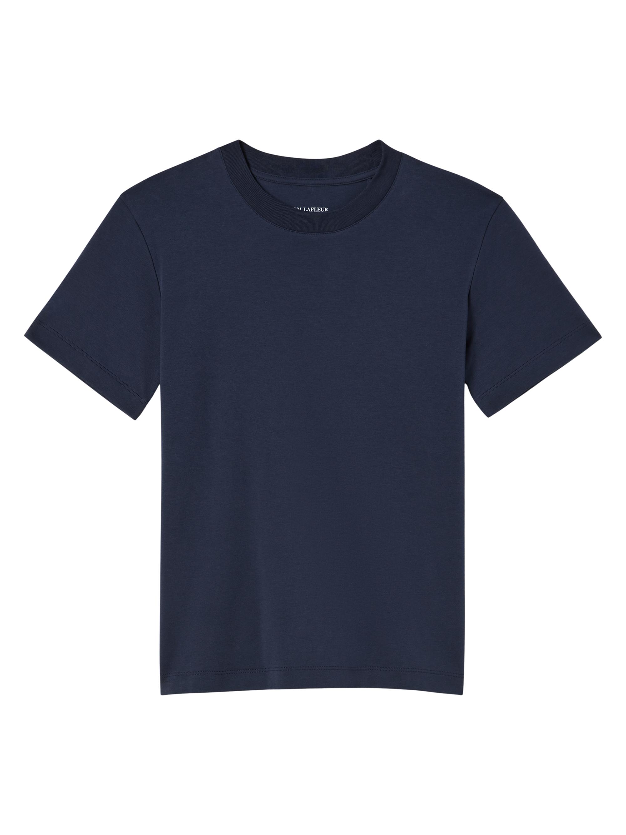 M.M.LaFleur Women's Leslie Organic Pima Cotton T-Shirt - Dark Navy