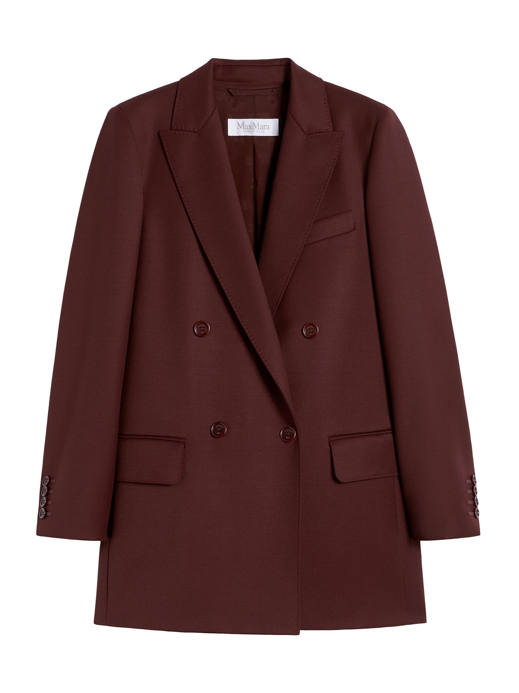 Max Mara Women's Double Breasted Wool Blazer - Cherry