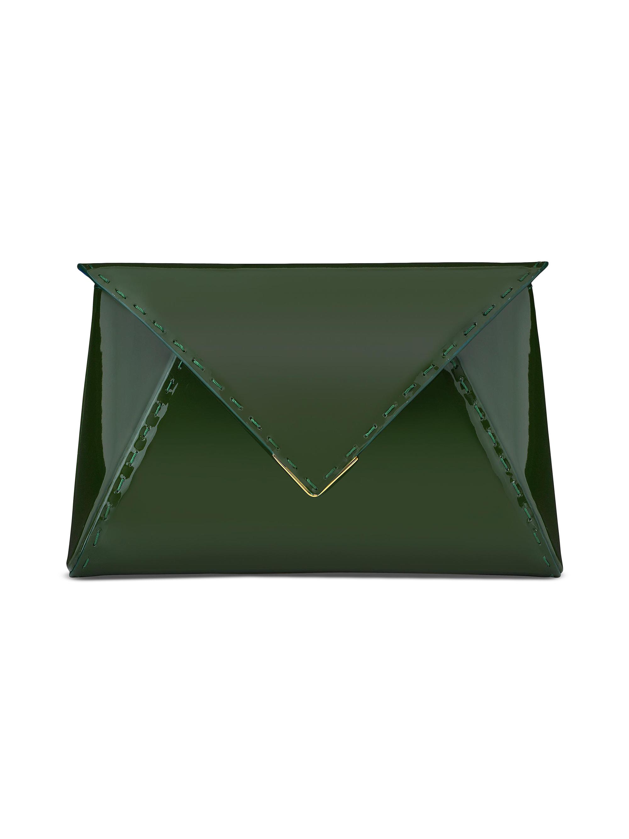 Tyler Ellis Women's Lee Pouchet Small Patent Leather with Gold Hardware - Black