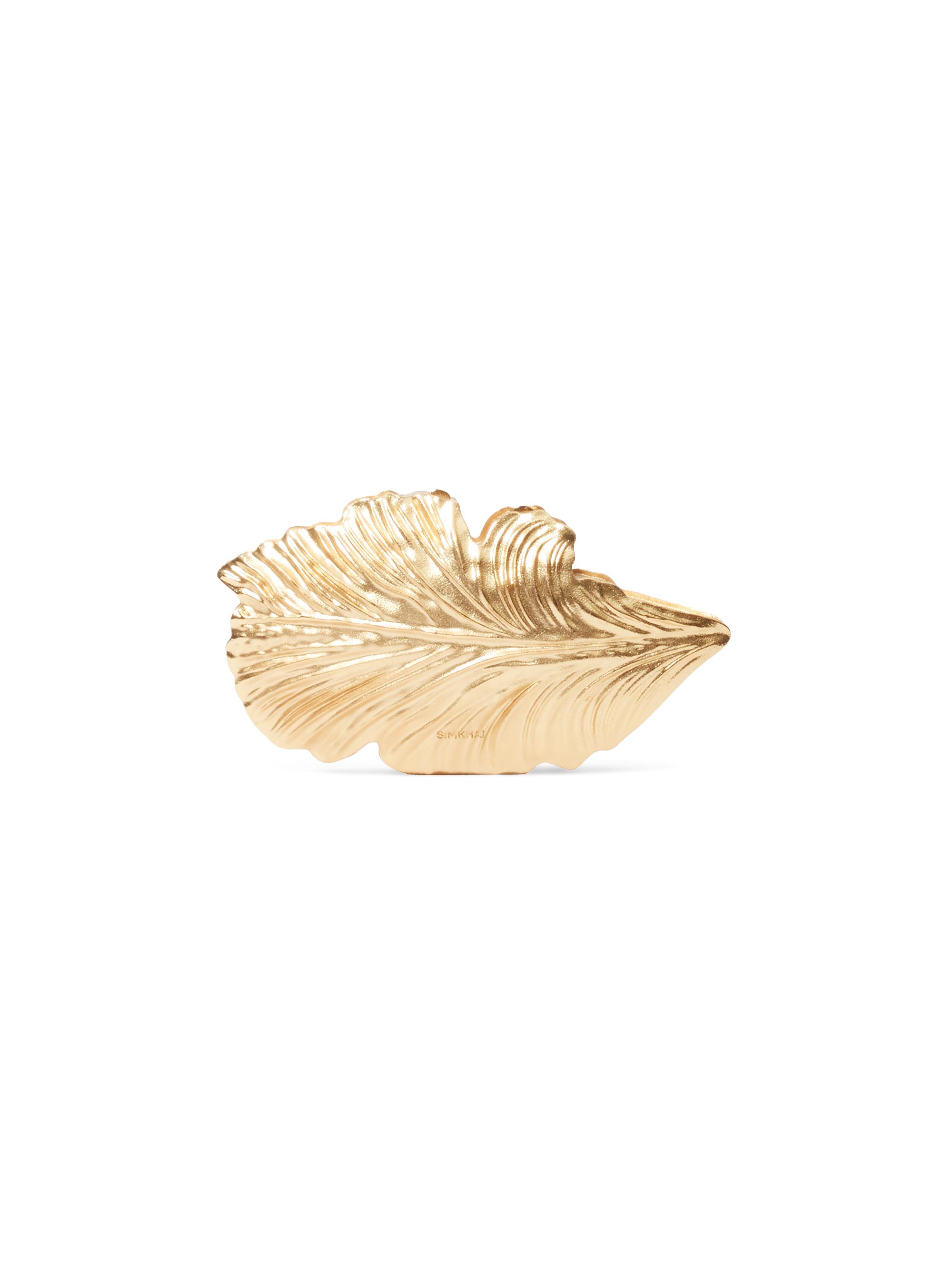 SIMKHAI Women's Flora 3D-Leaf Clutch - Gold