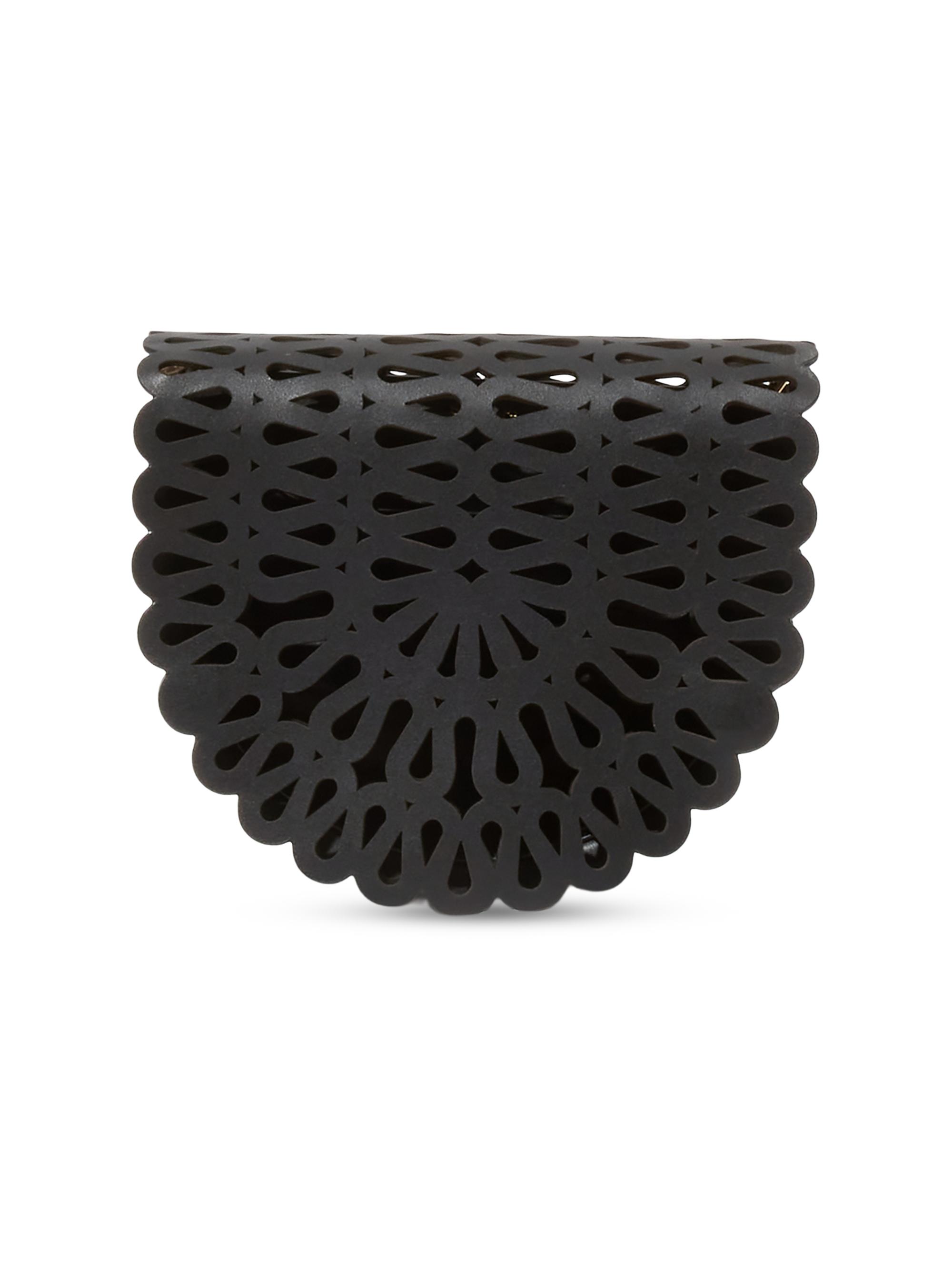 SIMKHAI Women's McCall Laser-Cut Leather Saddle Bag - Black