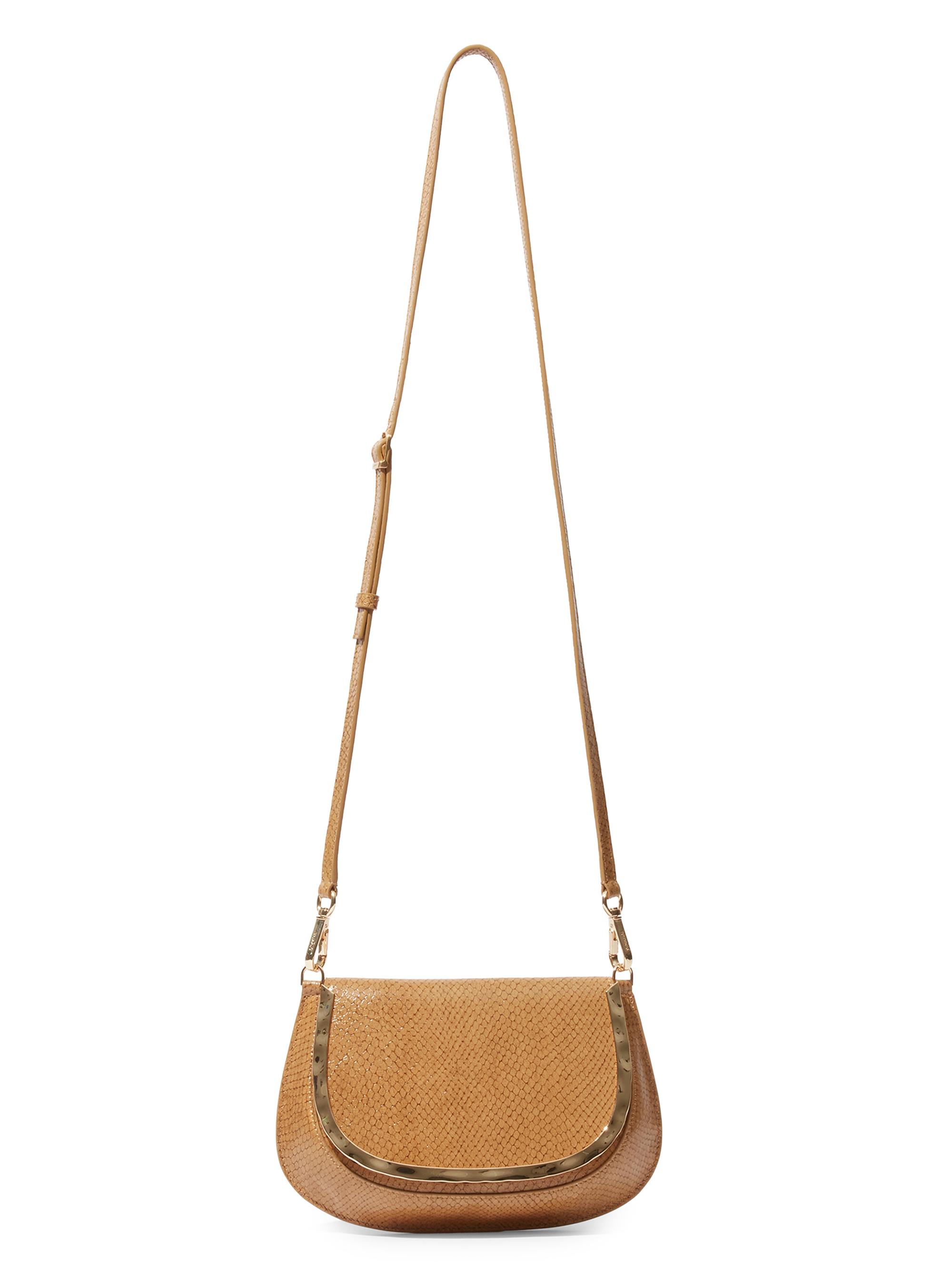SIMKHAI Women's Logan Debossed Leather Crossbody Bag - Camel